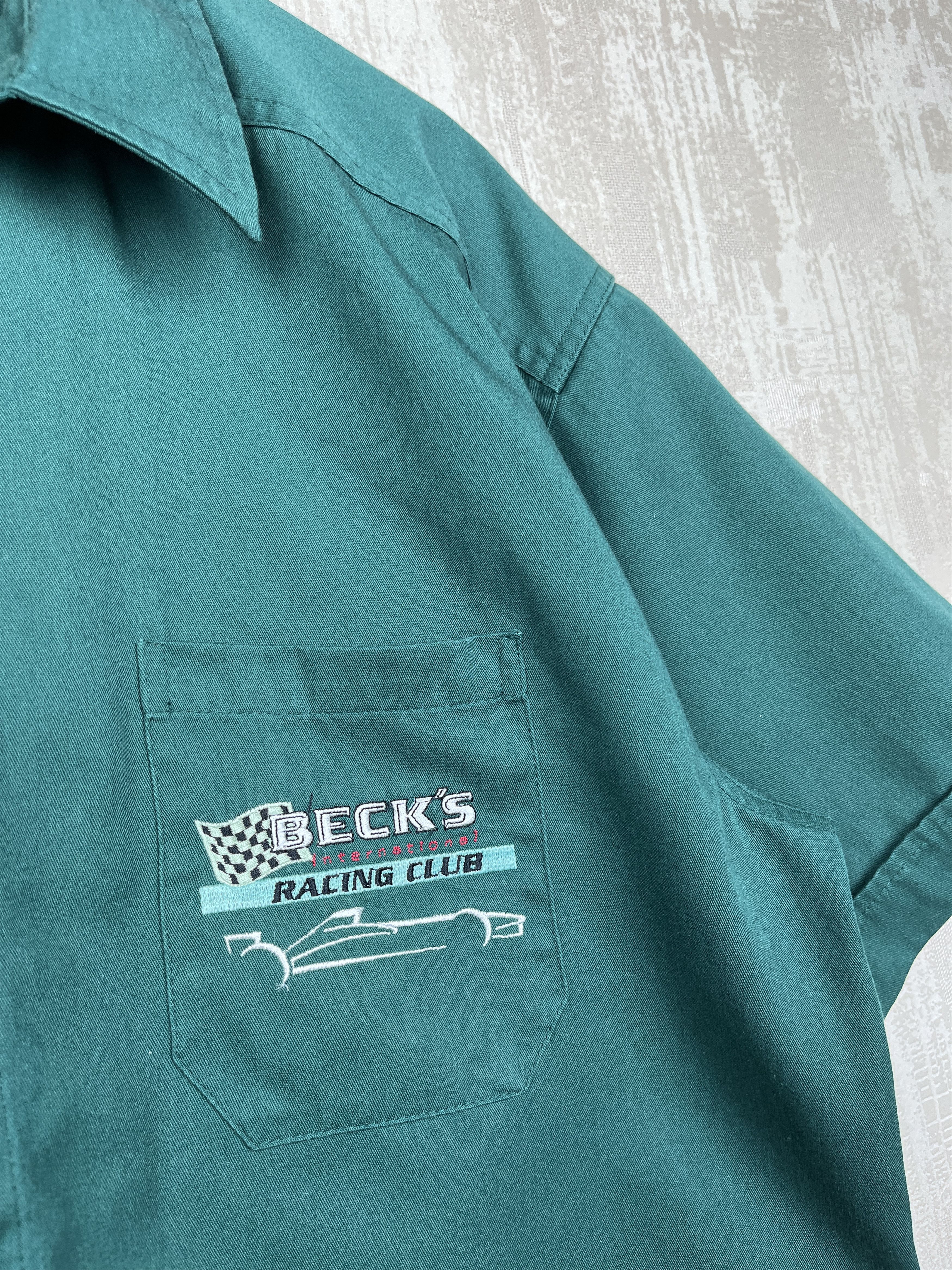 Formula 1 Vintage Beck's Racing Club Formula Uno F1 Short Sleeve Shirt Size US XL / EU 56 / 4 - 9 Thumbnail
