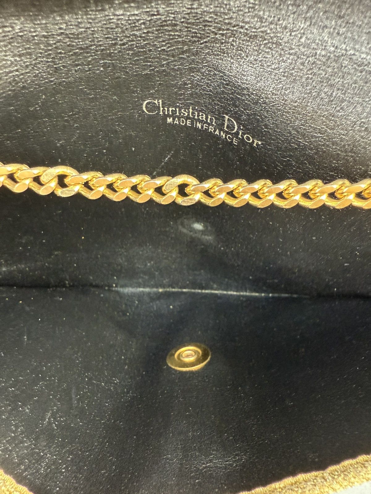 Dior Christian Dior Vintage Shoulder Bag – Monogram Gold & Black Size ONE SIZE - 8 Thumbnail