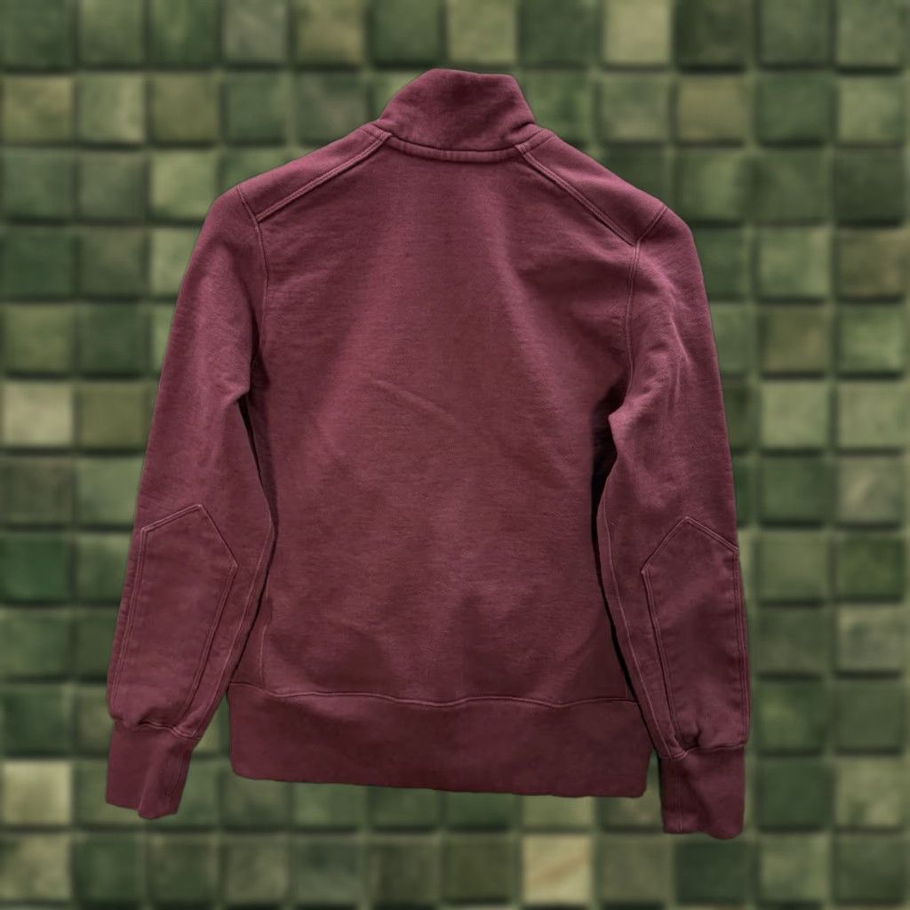 American Giant Jacket Adult Small Burgundy Moto Full Zip Sweatshirt Made In USA