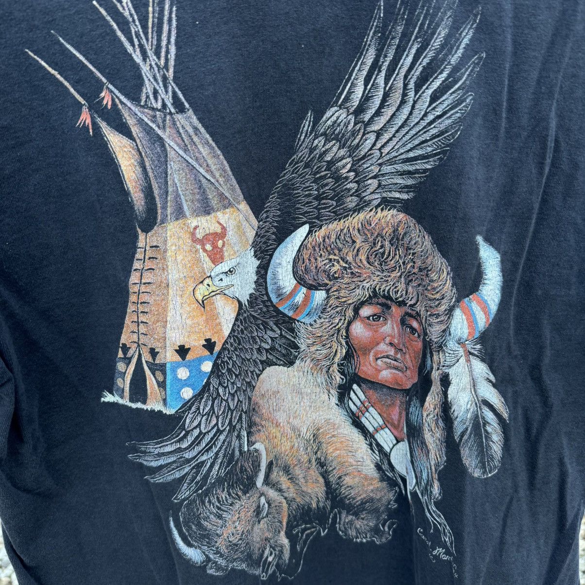 Vintage Vintage 1994 Carol Martin Native American Buffalo T-Shirt Size US L / EU 52-54 / 3 - 2 Thumbnail