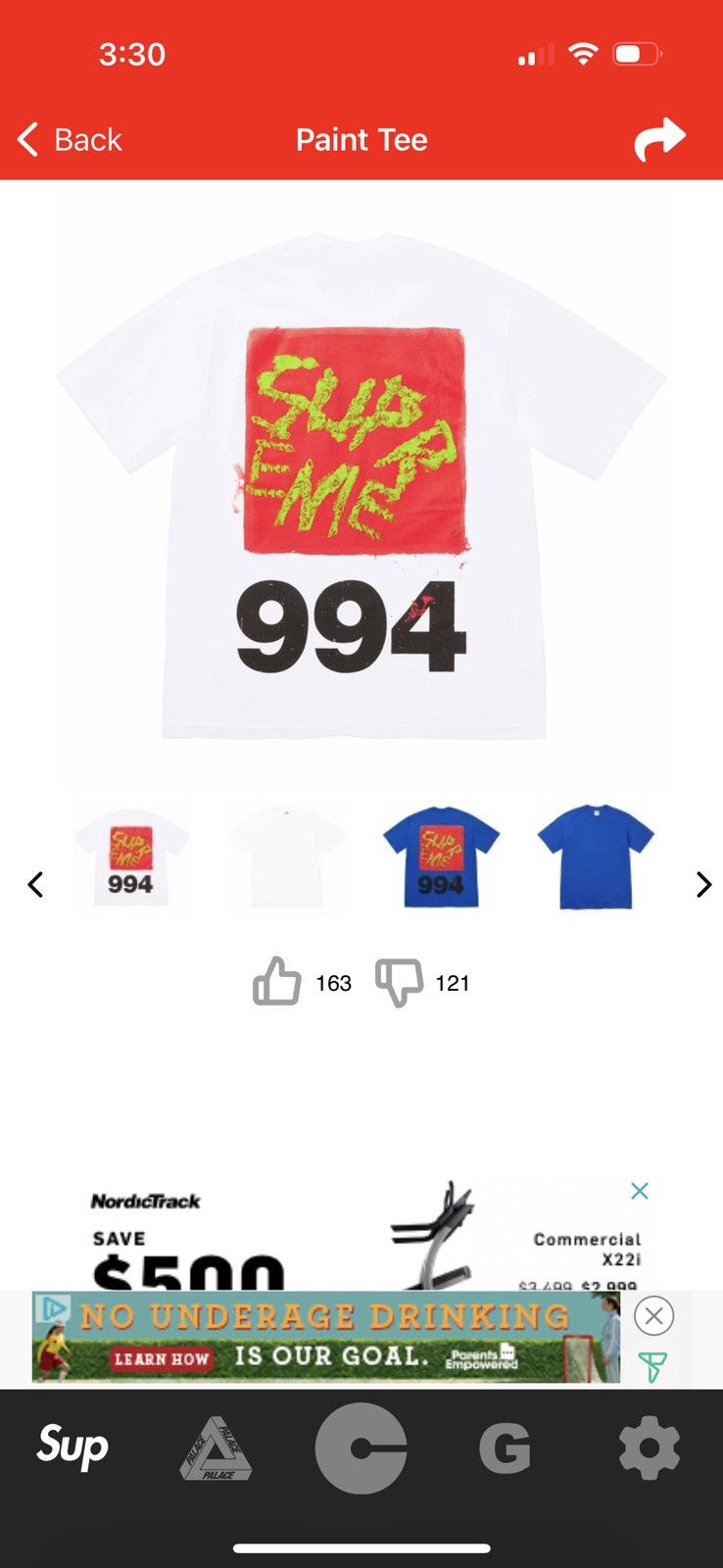 Supreme Supreme Paint TeeS24 Size US XXL / EU 58 / 5 - 1 Thumbnail