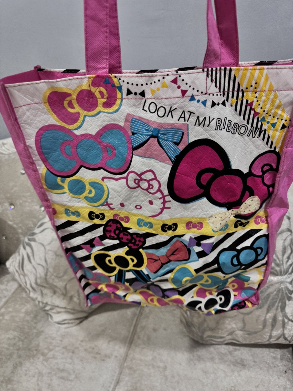 Anime Vintage Hello Kitty Canvas Bag Size ONE SIZE - 2 Thumbnail