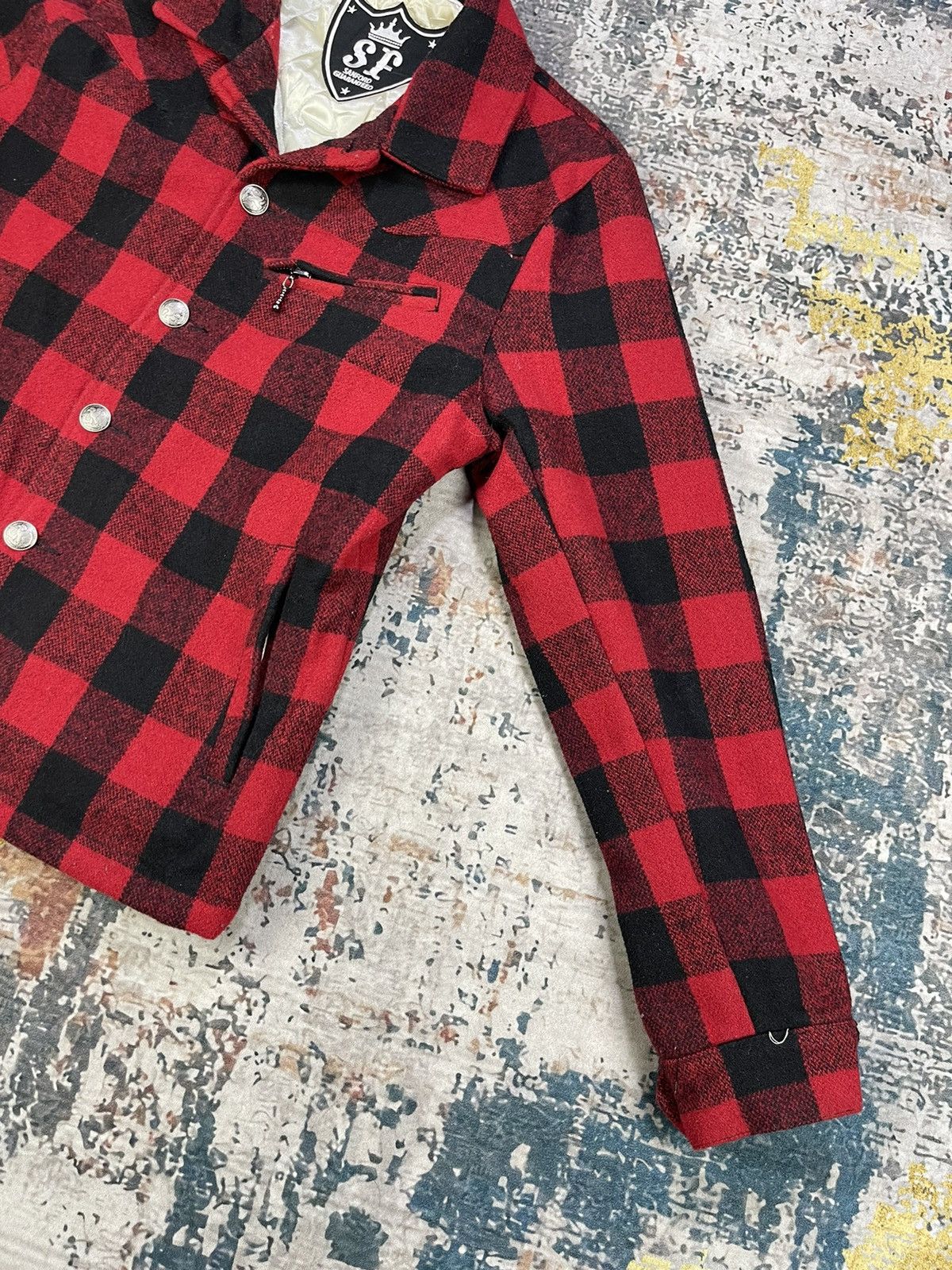 Japanese Brand SF Sanford Guaranteed Red Checkered Plaid Jacket Size US S / EU 44-46 / 1 - 5 Thumbnail