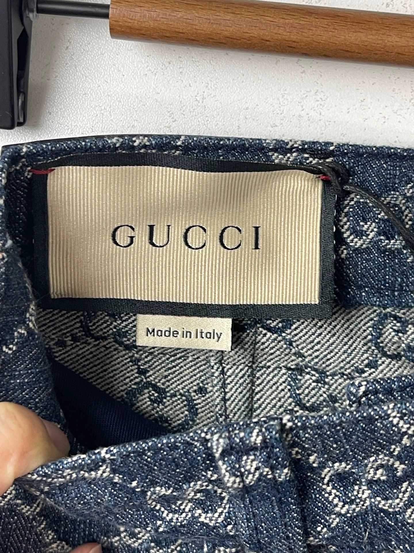 Gucci Gucci GG Monogram Wide Leg Jeans 26 New Size 26" / US 2 / IT 38 - 6 Thumbnail