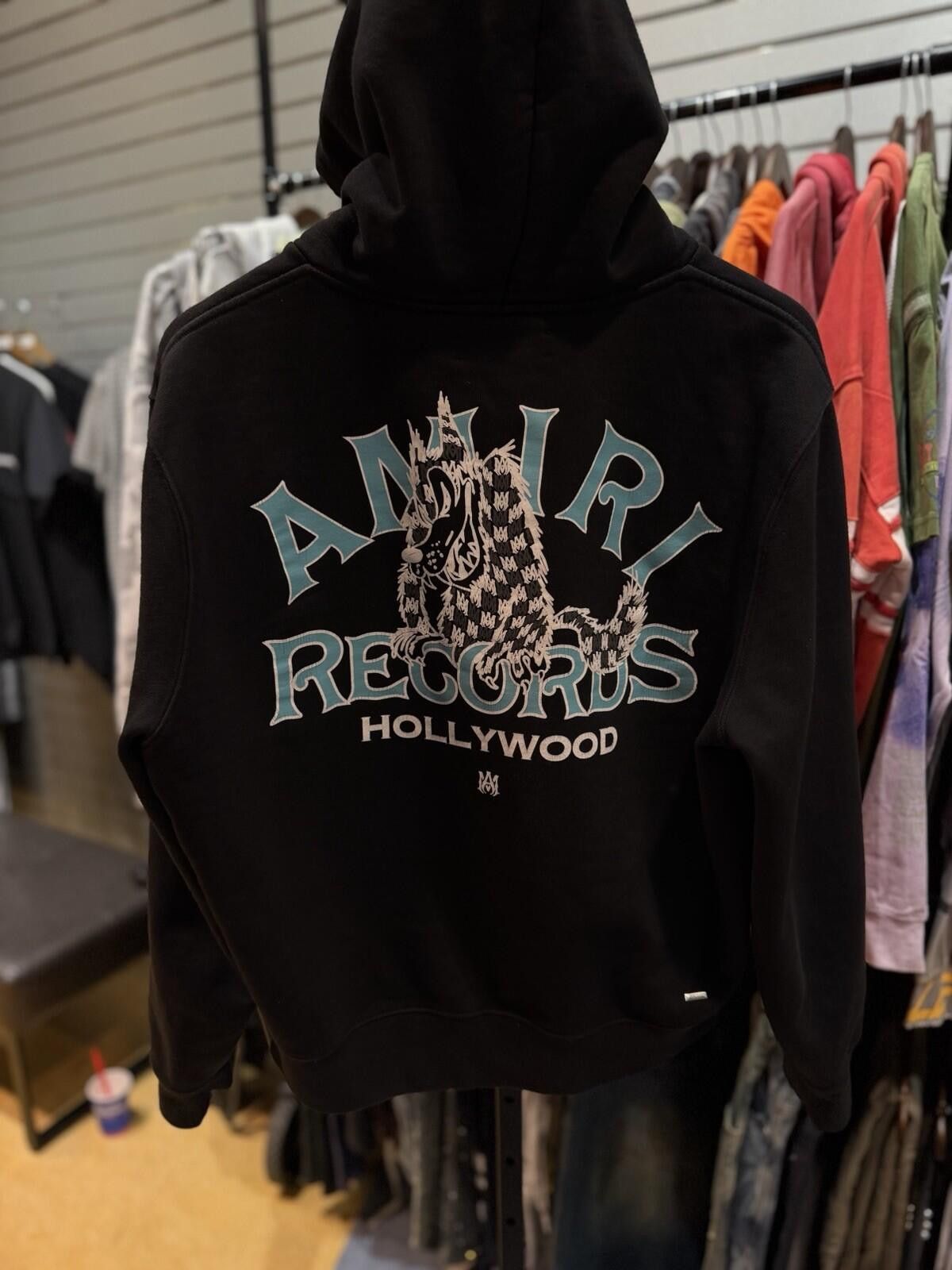 Amiri Amiri Men's Black Blue Logo Pullover Hoodie Sweater Medium Size US M / EU 48-50 / 2 - 2 Thumbnail