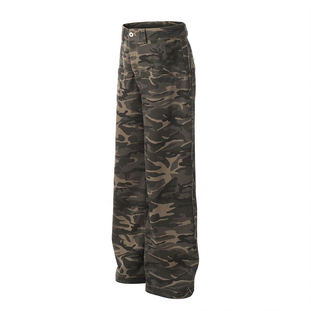 Japanese Brand × Jean American street wide leg camouflage men's cargo jeans Size US 32 / EU 48 - 2 Thumbnail