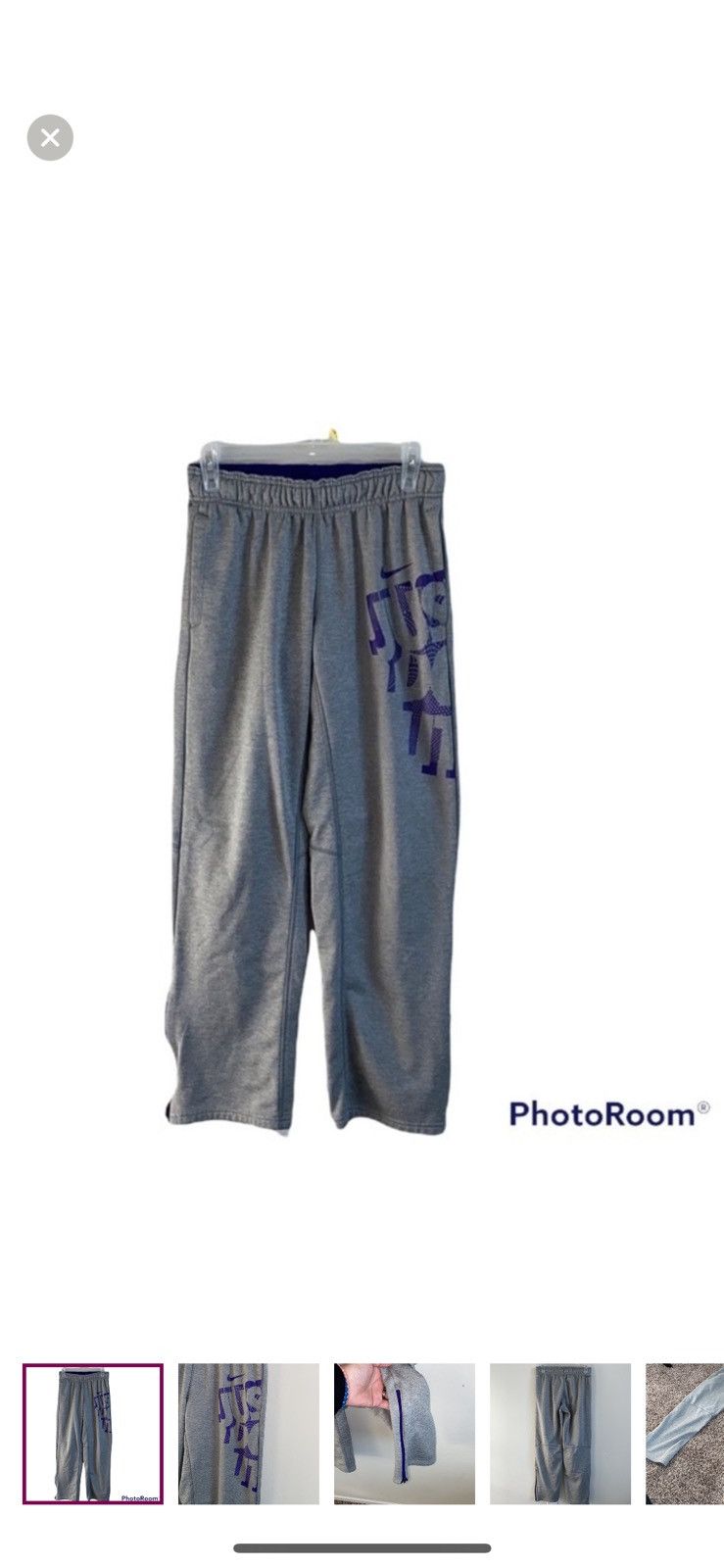 Nike Nike small grey just do it therma fit sweatpants Size 27" / US 4 / IT 40 - 1 Thumbnail