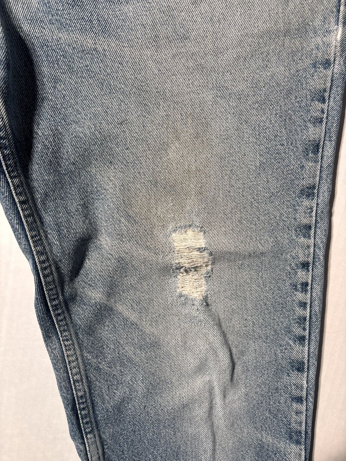 L.L. Bean Vtg LL Bean Classic Fit Distressed Jeans Y2K 90’s 35x34 Size US 35 - 3 Thumbnail