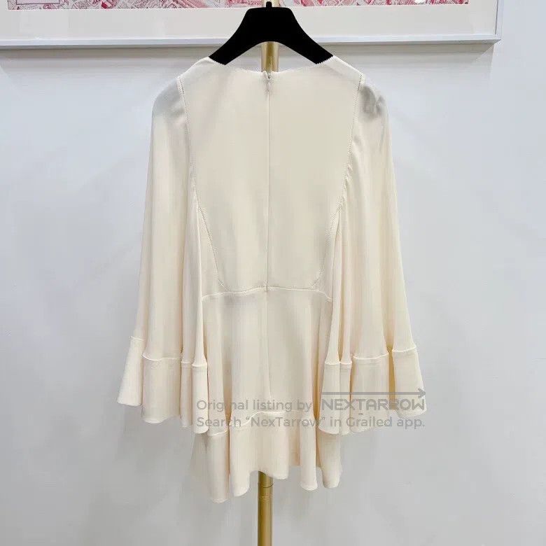 Other Valentino Beige white silk top Size S / US 4 / IT 40 - 2 Thumbnail