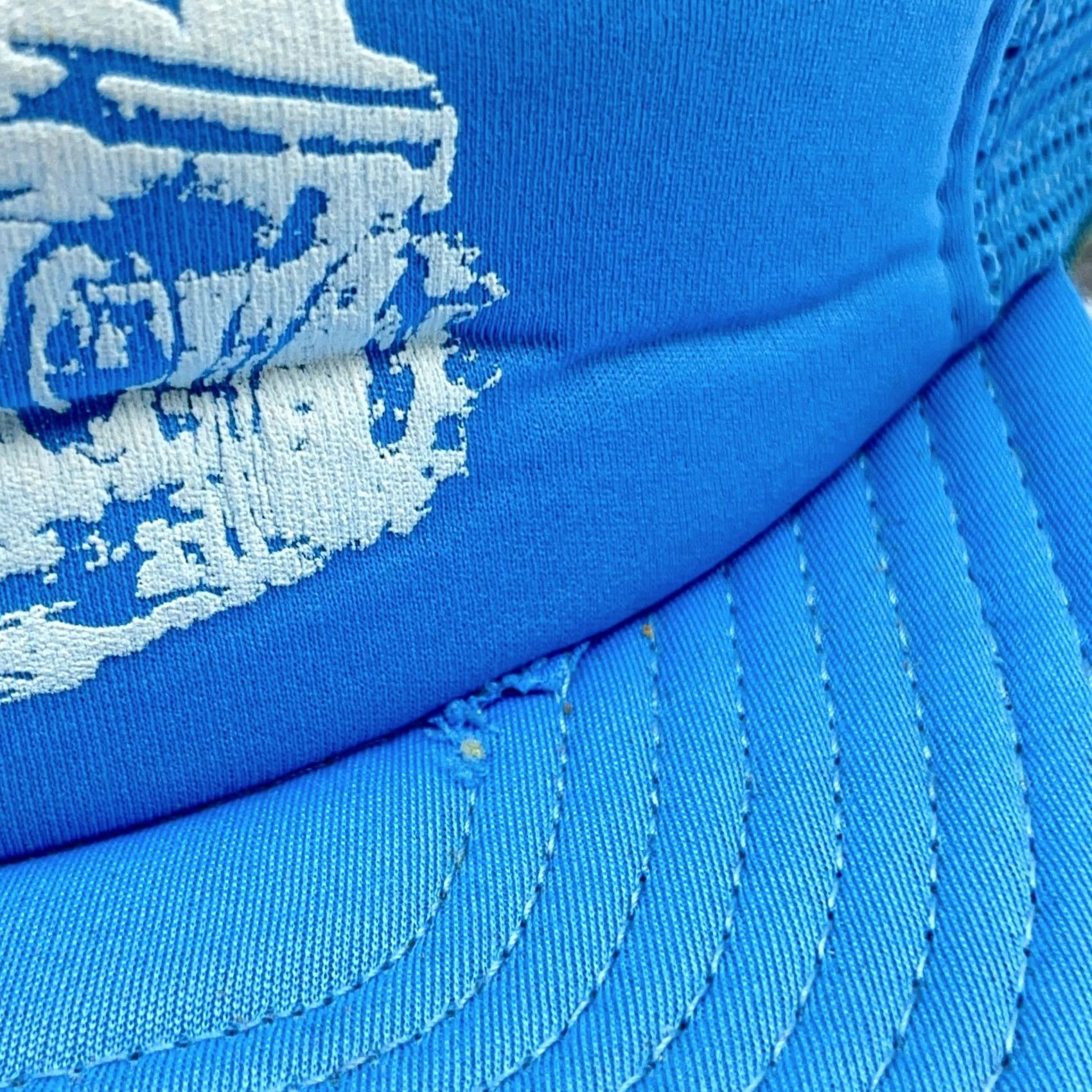Vintage Vintage Trucker Hat Cap SnapBack Puffy Print 4x4 Truck Off Road 90s High Dome Cap Blue San Sun Mens One Size Adjustable Mesh Back Twill Polyester Hat Size ONE SIZE - 3 Thumbnail
