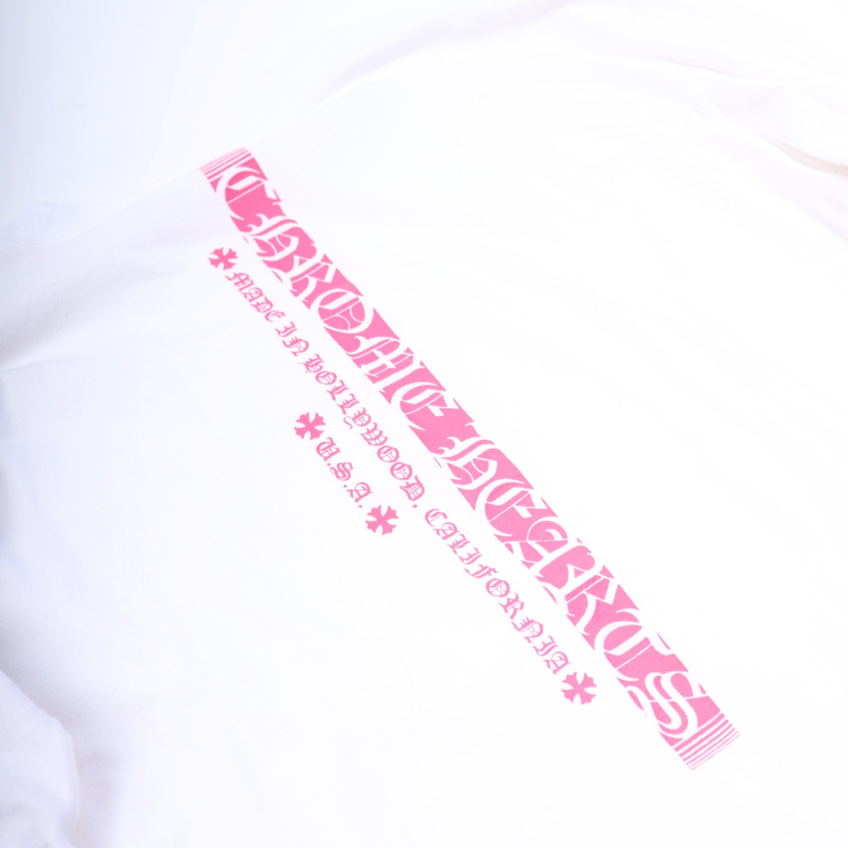 Chrome Hearts CH WHITE SCRIPT HOT PINK LONGSLEEVE T-SHIRT Size US L / EU 52-54 / 3 - 4 Thumbnail