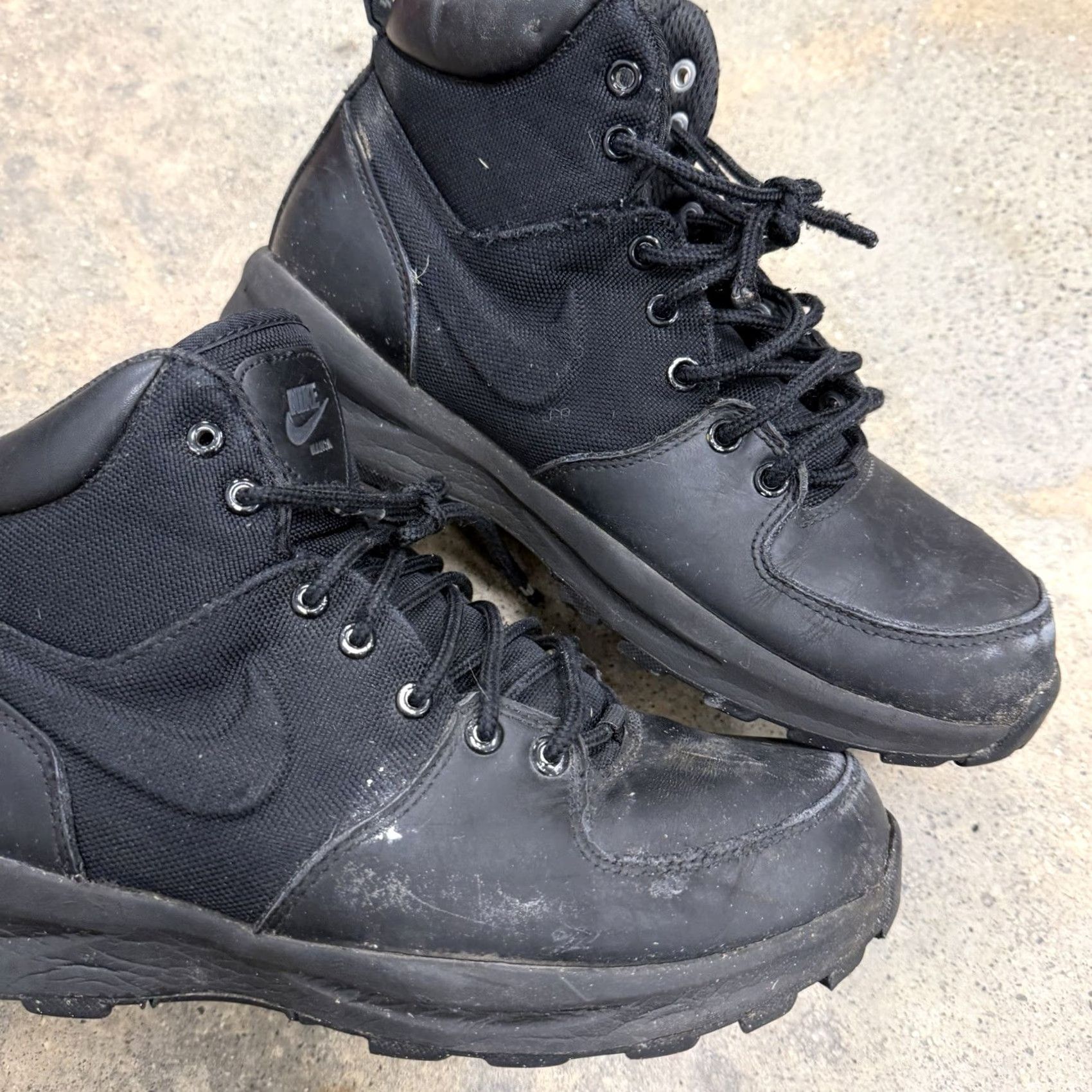 Nike Nike Manoa Leather Boots Triple Black ACG Mens 9 Boots Distressed Vintage? No. Size US 9 / EU 42 - 2 Thumbnail