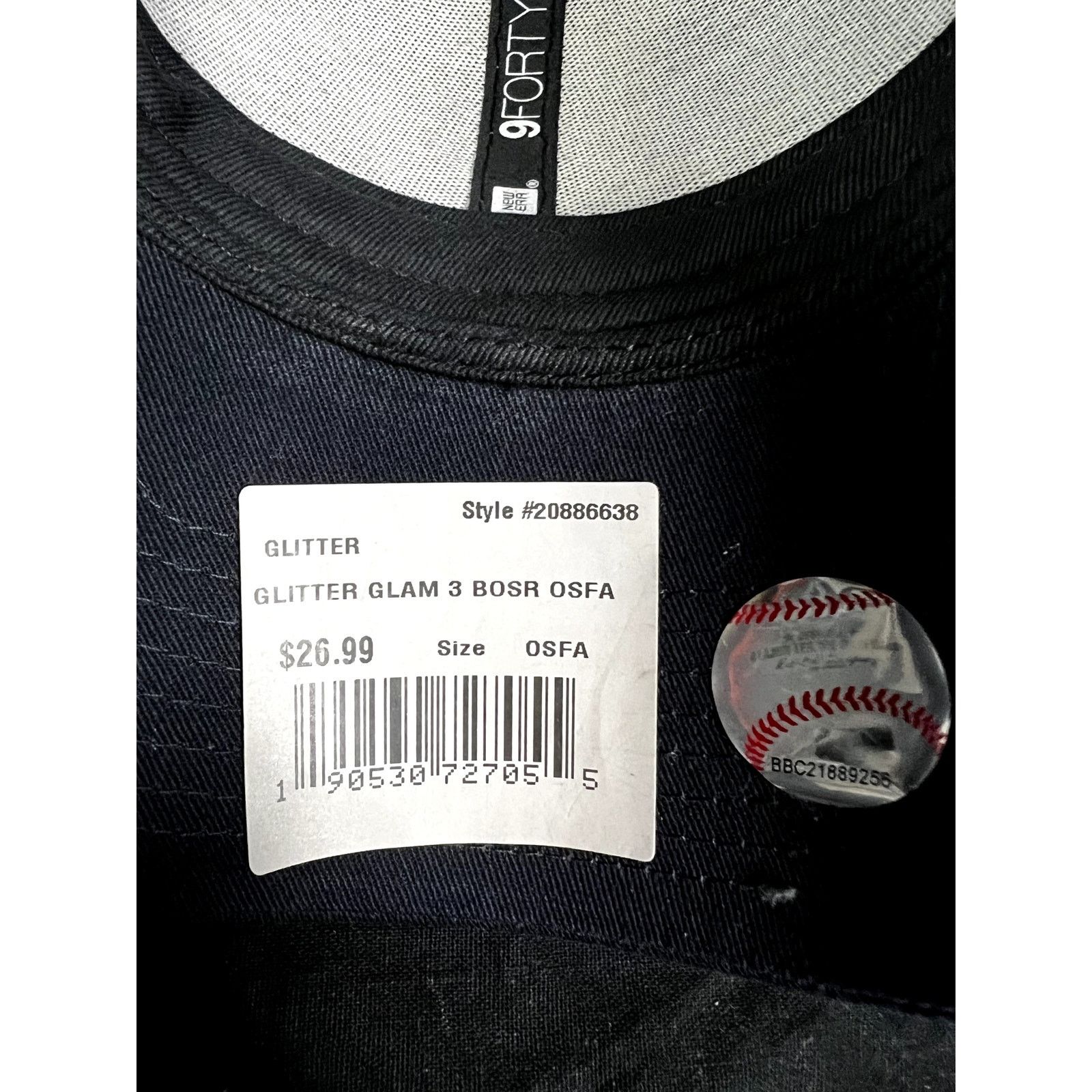 New Era NWT Women's New Era Glitter Boston Red Sox Navy Strapback Size ONE SIZE - 8 Thumbnail