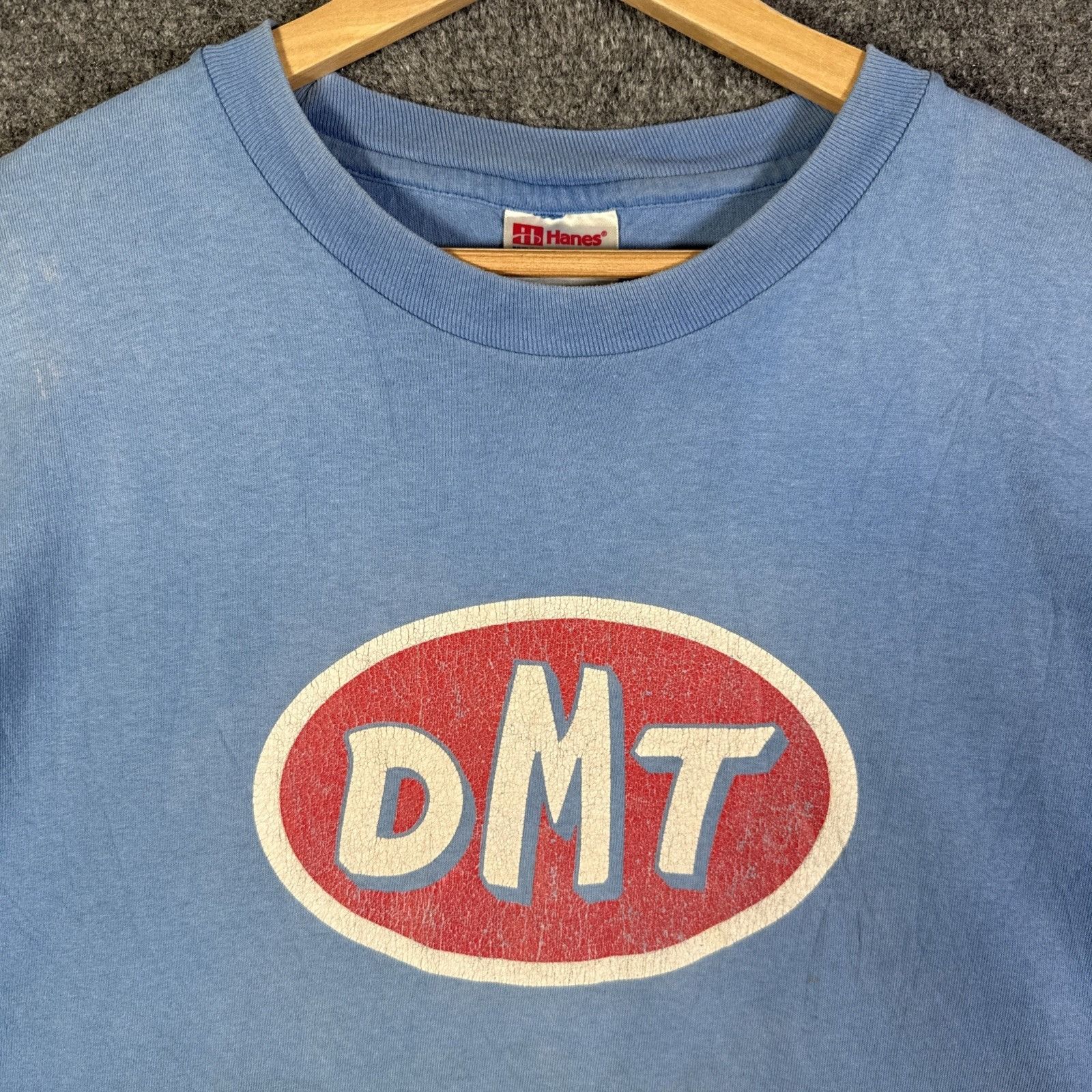 Vintage Drug Shirt XL Blue 90s DMT Faded Science Drugs Parod