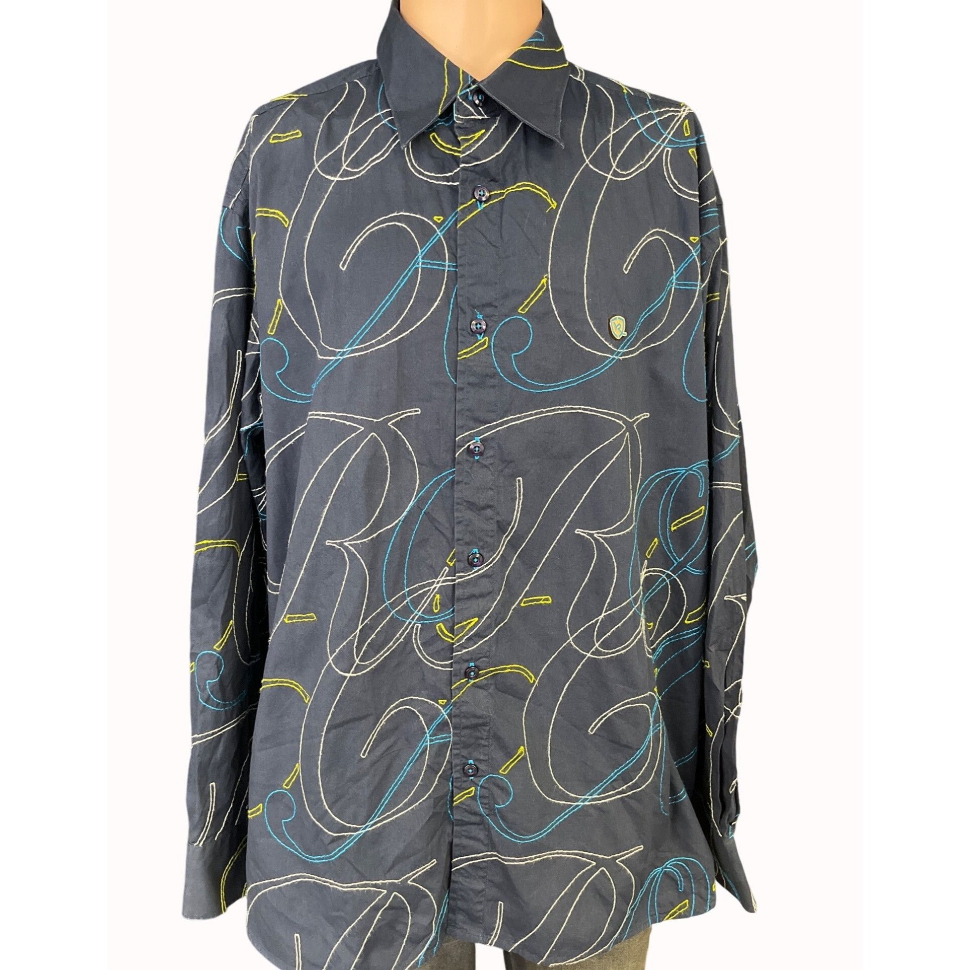 Rocawear Rocawear Men's Navy Blue Shirt/Button Up Size XL SKU 5143 Size US XL / EU 56 / 4 - 1 Thumbnail
