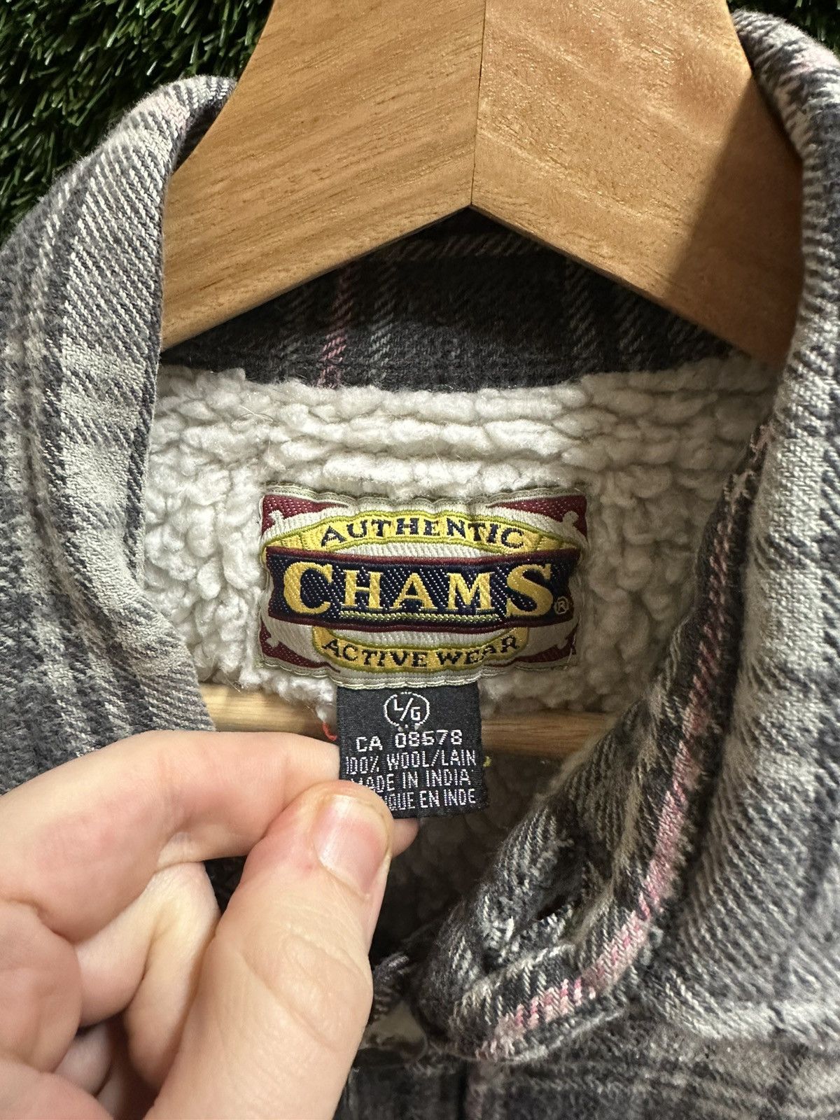 Vintage Vintage Chams Sherpa Lined Plaid Vest Large Size L / US 10 / IT 46 - 3 Thumbnail