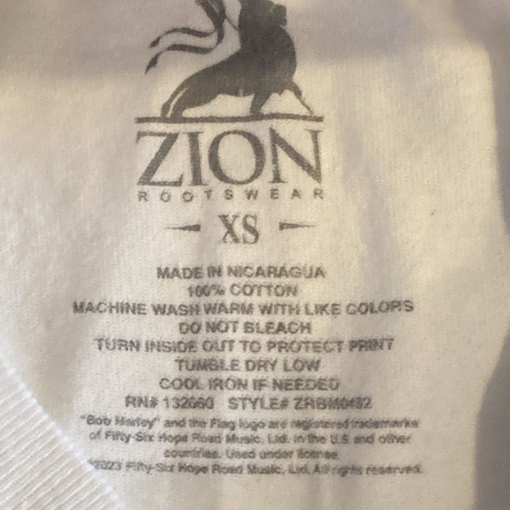Zion Rootswear Bob Marley Songs of Freedom Graphic Tee Shirt Size XS Unisex Size US XS / EU 42 / 0 - 3 Thumbnail