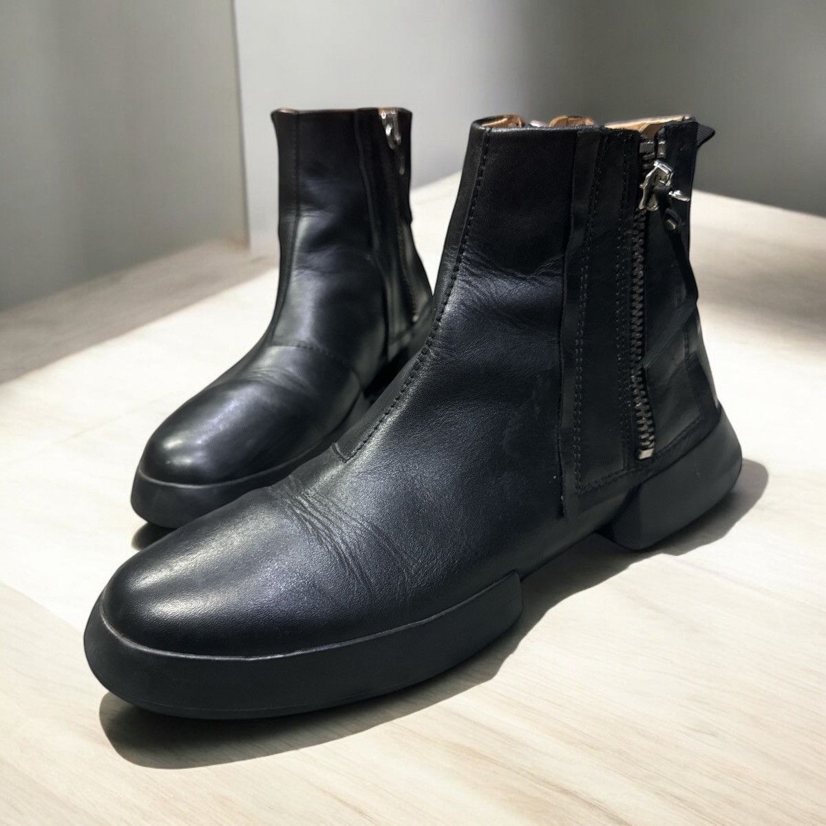Diesel Basket Butch Zippy (zip up) leather boots - size 10.5 | Grailed