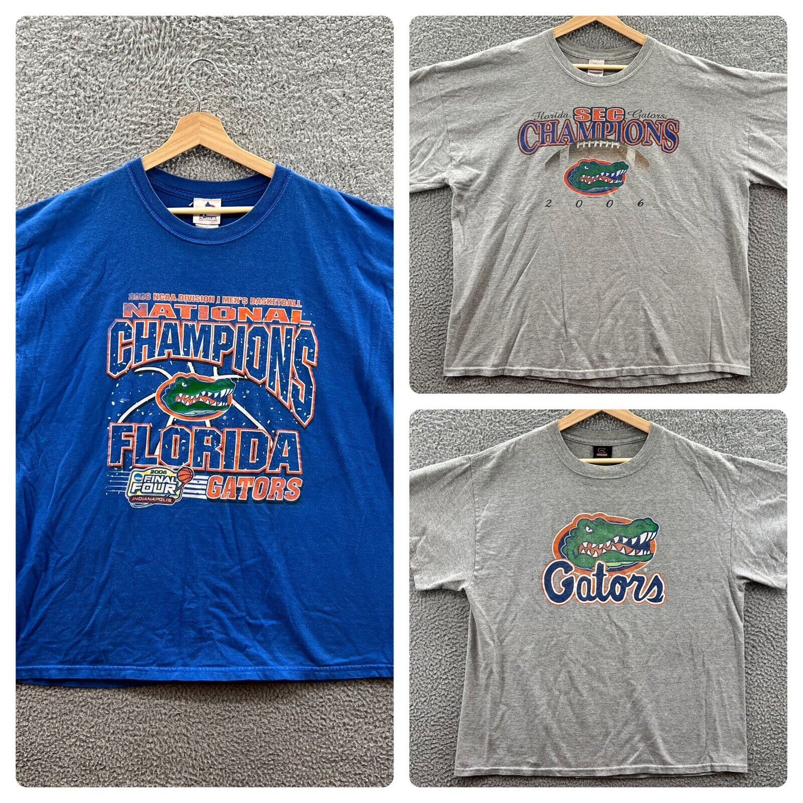 Other Three Gators Football Basketball Champions 2006 T-Shirts Size US XL / EU 56 / 4 - 1 Thumbnail
