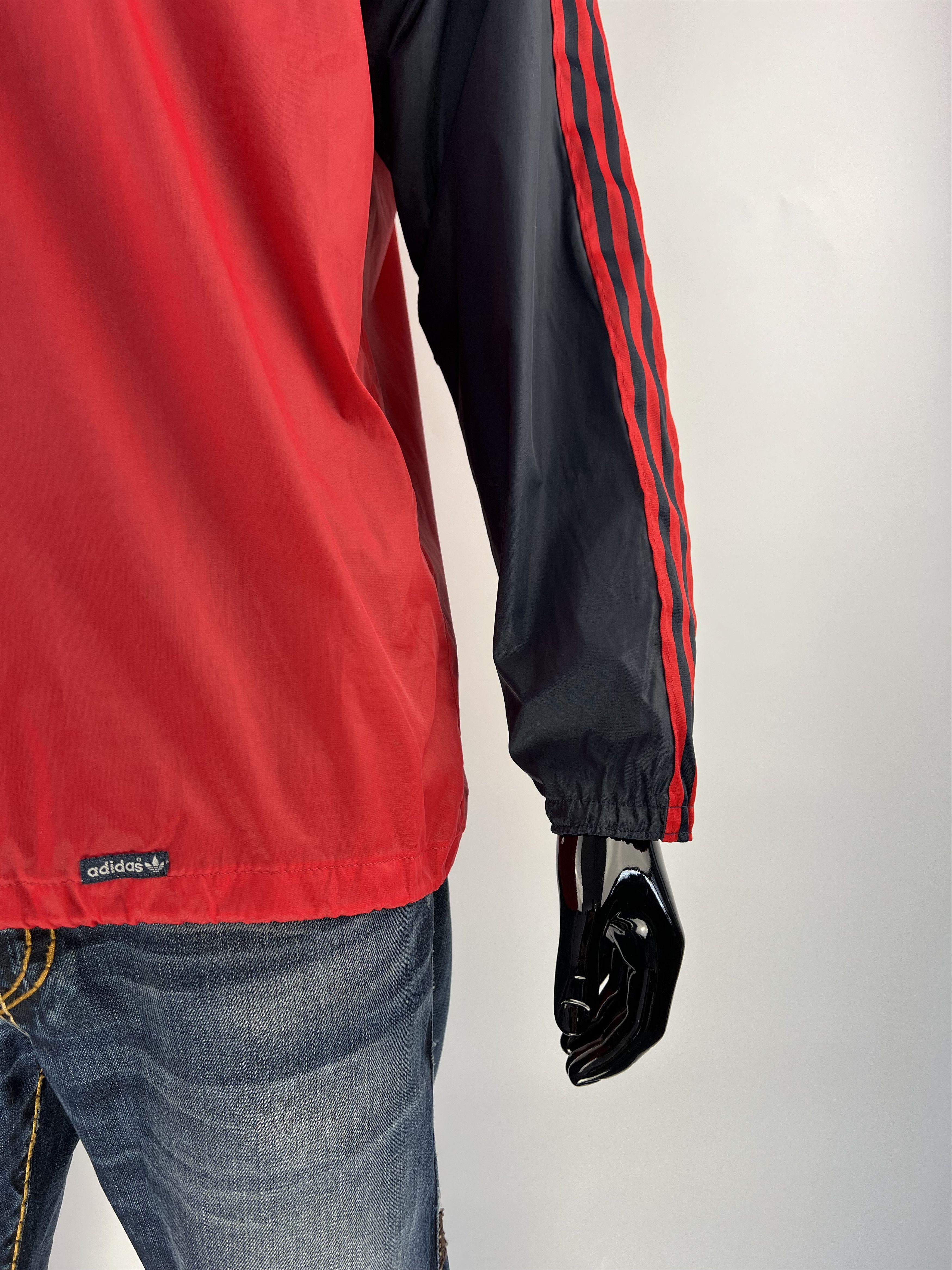 Adidas × Vintage 80s Vintage Adidas Full Zip Hooded Nylon Jacket Size S/M Size US M / EU 48-50 / 2 - 3 Thumbnail
