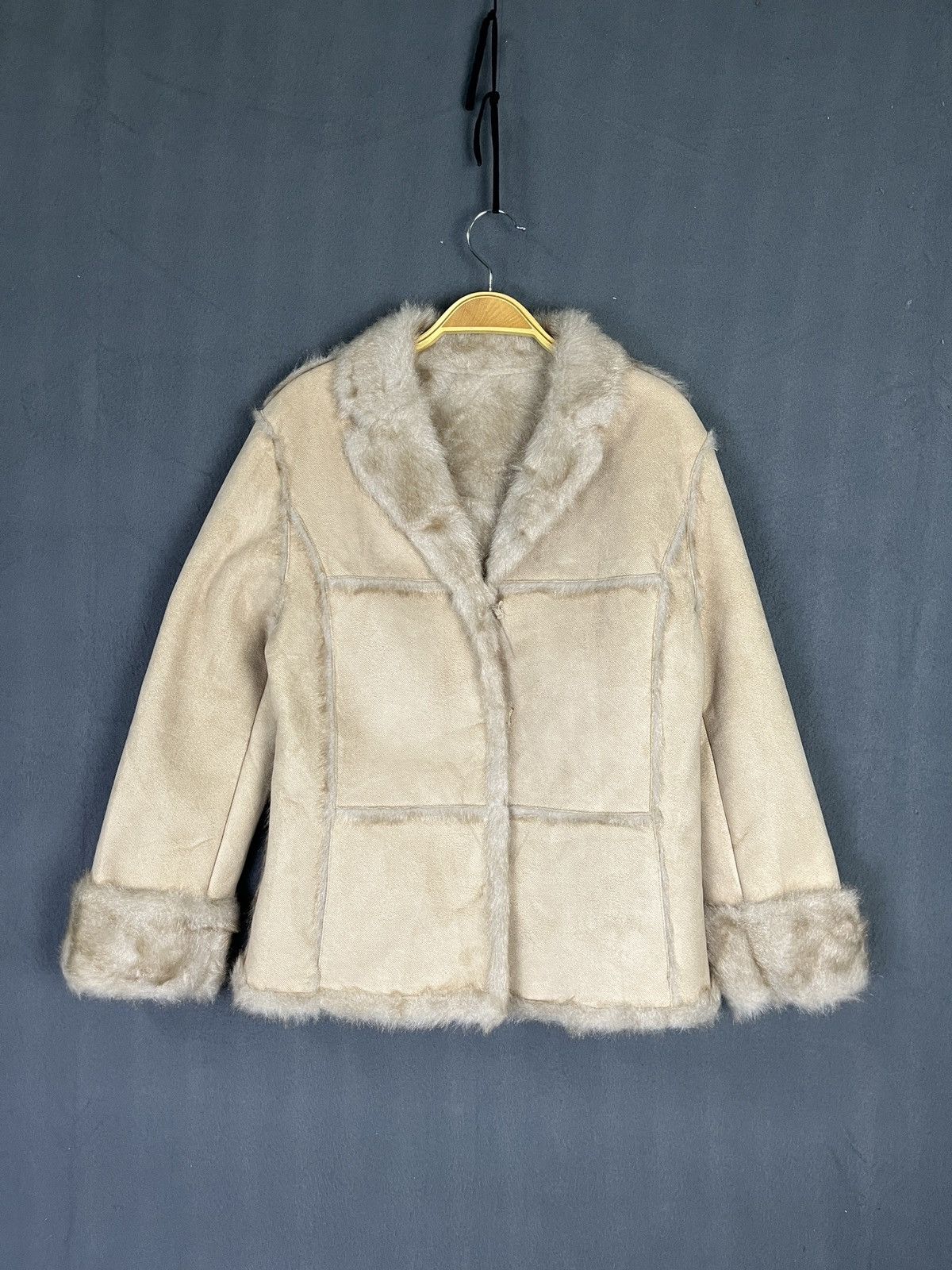 If Six Was Nine × Japanese Brand × Vintage Style Style Patchwork Faux Suede Fur Coat Size XS / US 0-2 / IT 36-38 - 1 Thumbnail