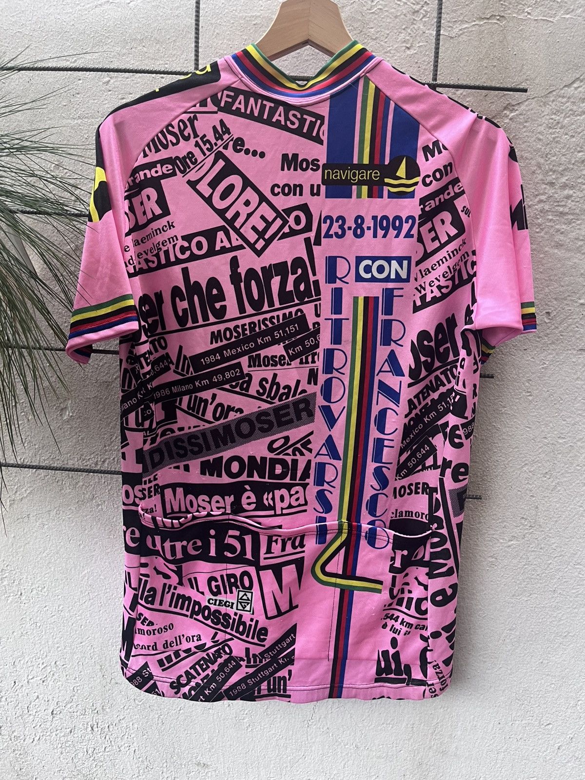 Vintage Ciegi Vintage Bicycle italian Jersey Francesco Moser Size US L / EU 52-54 / 3 - 6 Thumbnail
