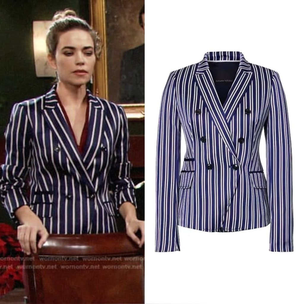 Banana Republic Banana Republic Striped Double Breasted Dickie Blazer US 10 Size L / US 10 / IT 46 - 2 Thumbnail