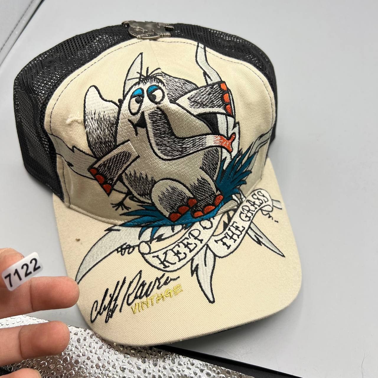 Ed Hardy Vintage Cliff Raven Hat Japanese tattoo Snap back Trucker ...