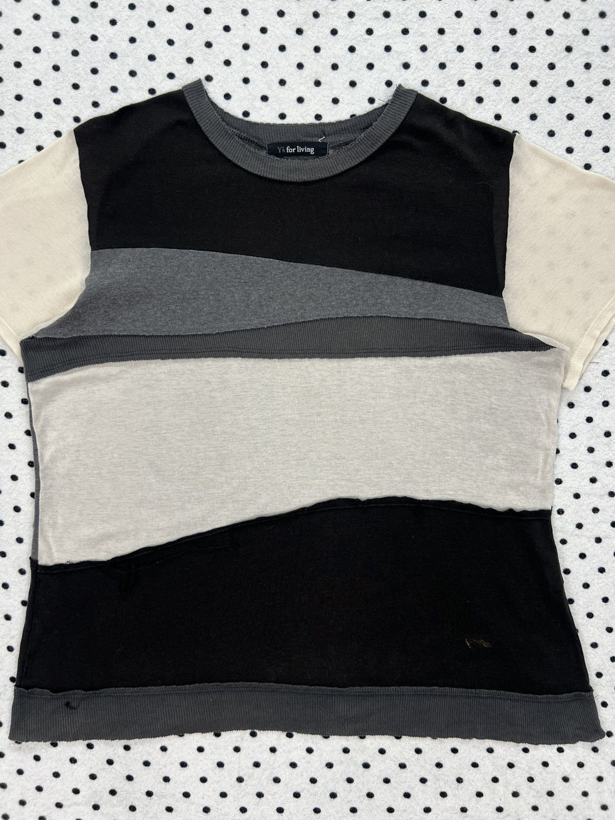 Yohji Yamamoto Y’s for Living Yohji Yamamoto Distressed Reconstructed Tees Size US S / EU 44-46 / 1 - 4 Thumbnail