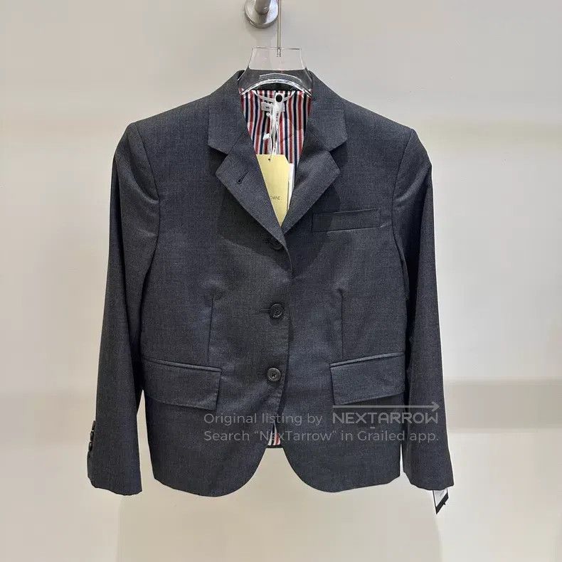 Thom Browne Thom Browne Classic Suit Jacket in Dark Grey Size M / US 6-8 / IT 42-44 - 1 Thumbnail