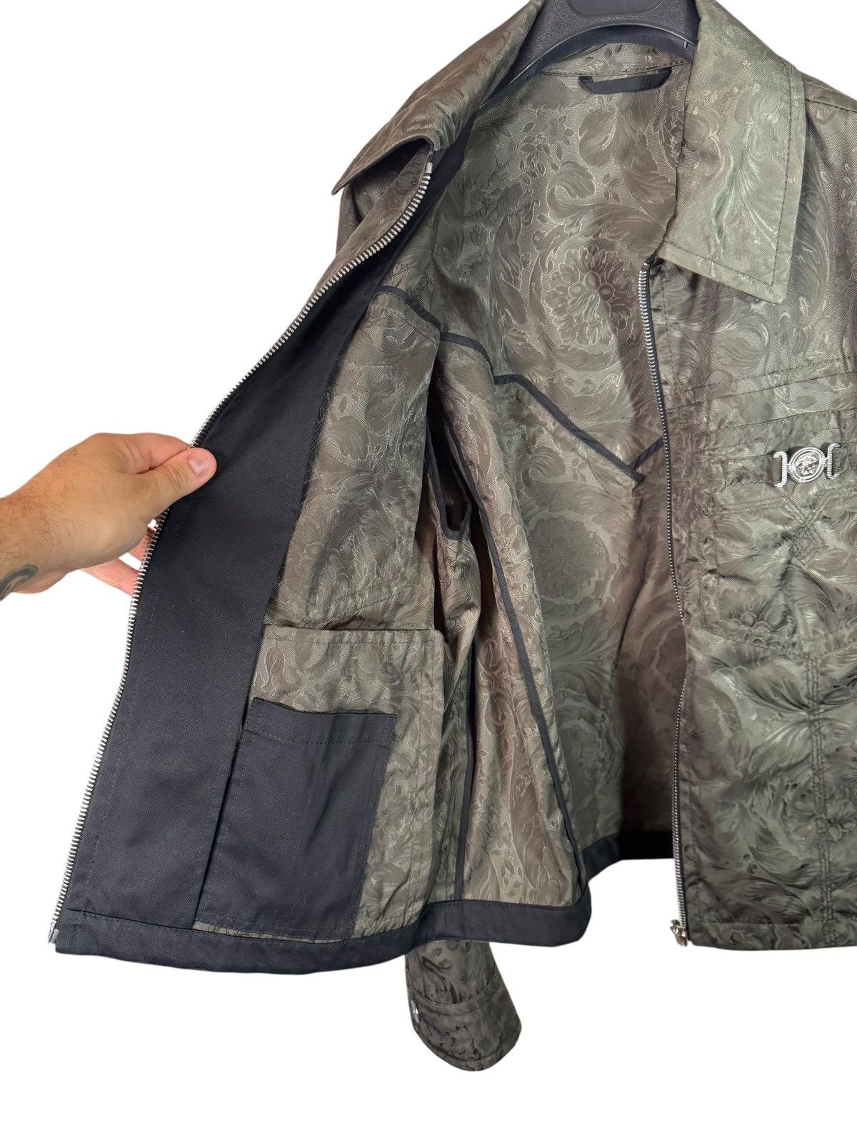 Versace Versace Green Baroque Jacquard Jacket Sz 48 Size US M / EU 48-50 / 2 - 8 Thumbnail