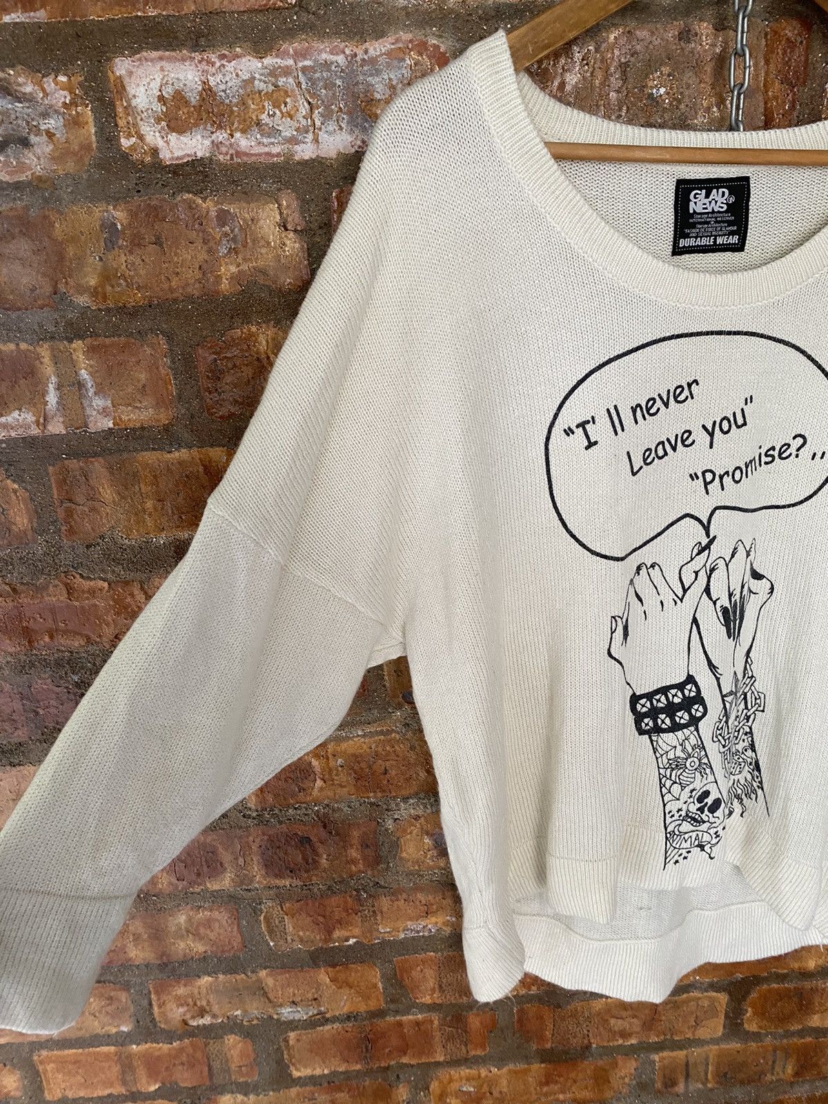 A.F.F.A. × Hysteric Glamour × Japanese Brand Vtg Glad News Japan Punk Make a Promise knitwear Size L / US 10 / IT 46 - 9 Thumbnail