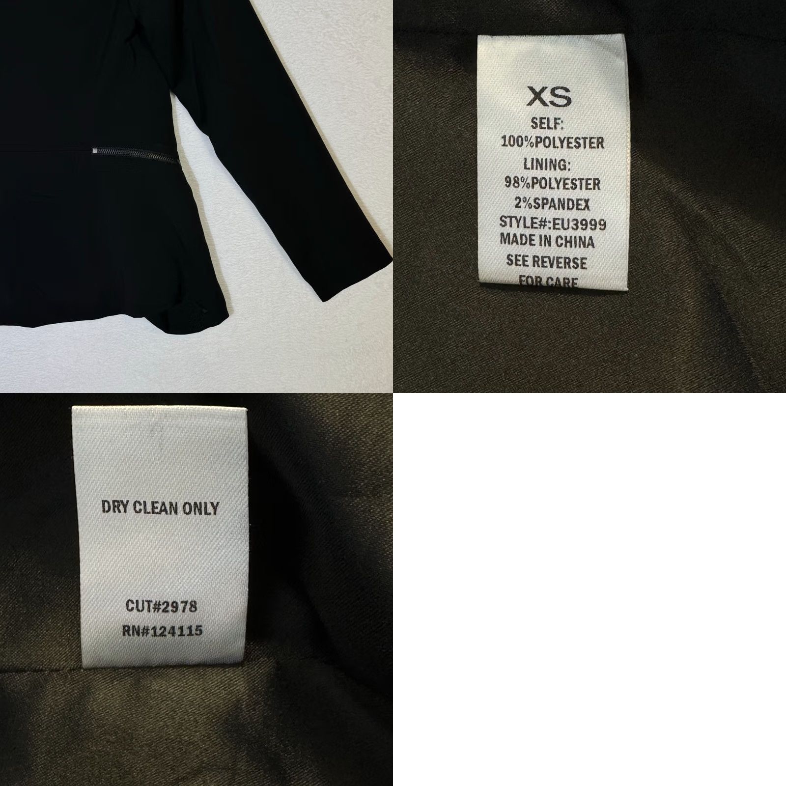 Vintage VINTAGE Elodie? No, not vintage. Elodie Jacket XS Black Draped Zip Pockets 100% Polyester Short Sleeve Women’s Regular Fit Womens Jacket Black Size XS / US 0-2 / IT 36-38 - 9 Thumbnail