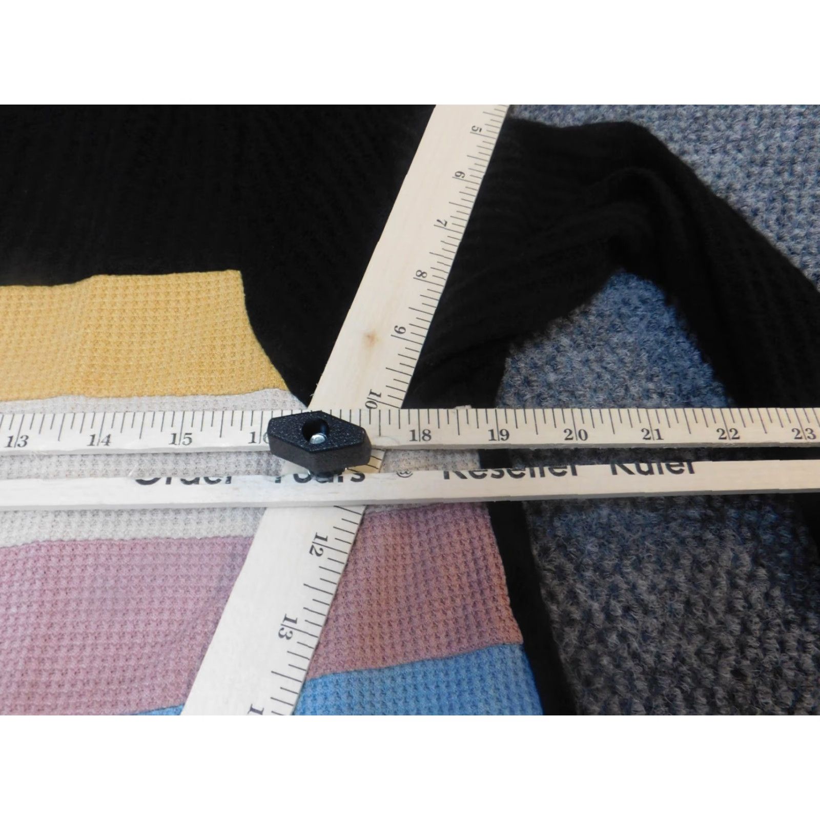 Vintage Entro Sweater Shirt Women M Black Striped Ruffles Pullover Crew Neck Long Sleeve Balloon Knit Polyester Modern Size M / US 6-8 / IT 42-44 - 6 Thumbnail