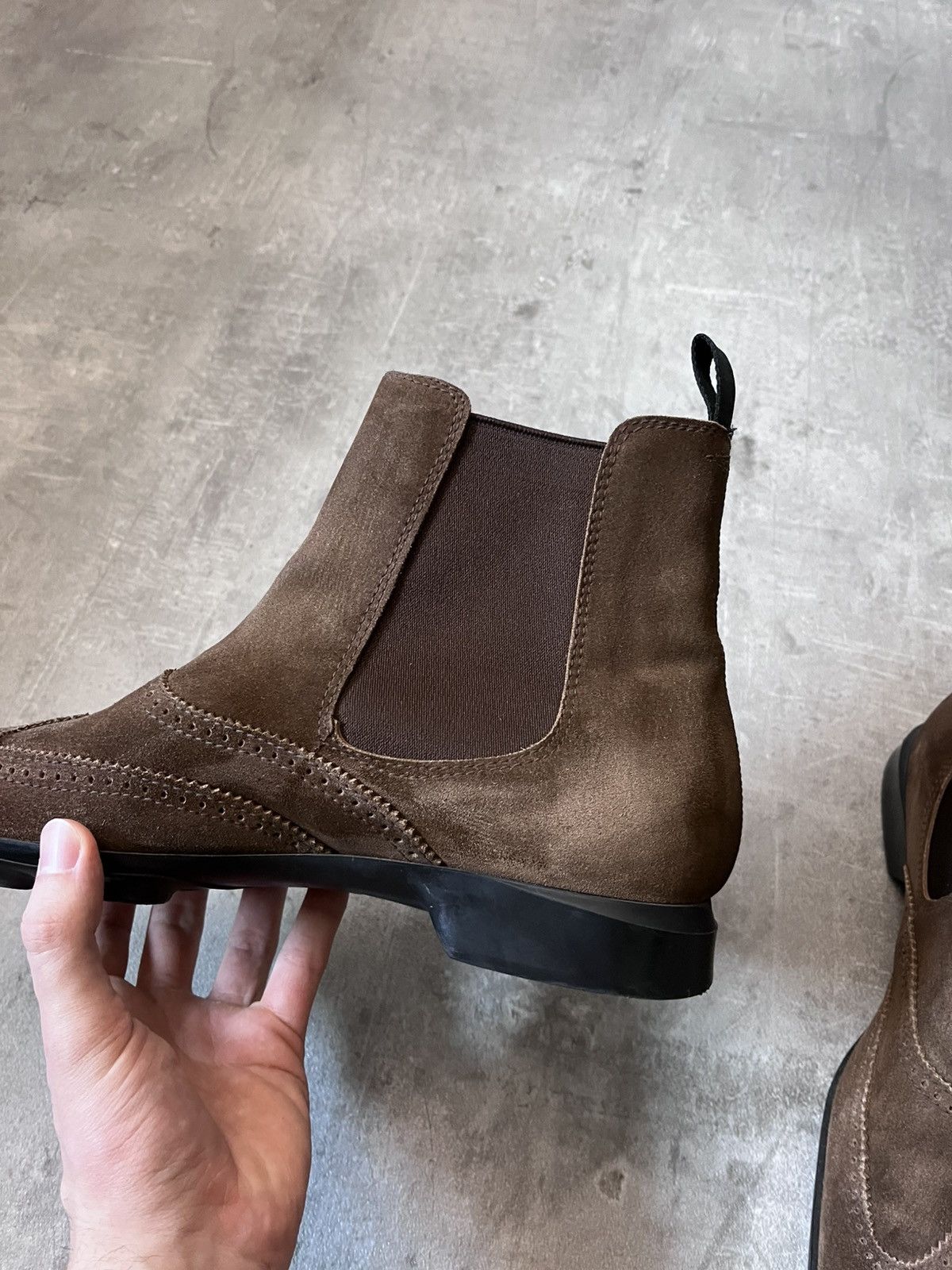 Miu Miu Miu Miu vintage chelsea boots 90s brown suede Size US 9 / EU 42 - 3 Thumbnail