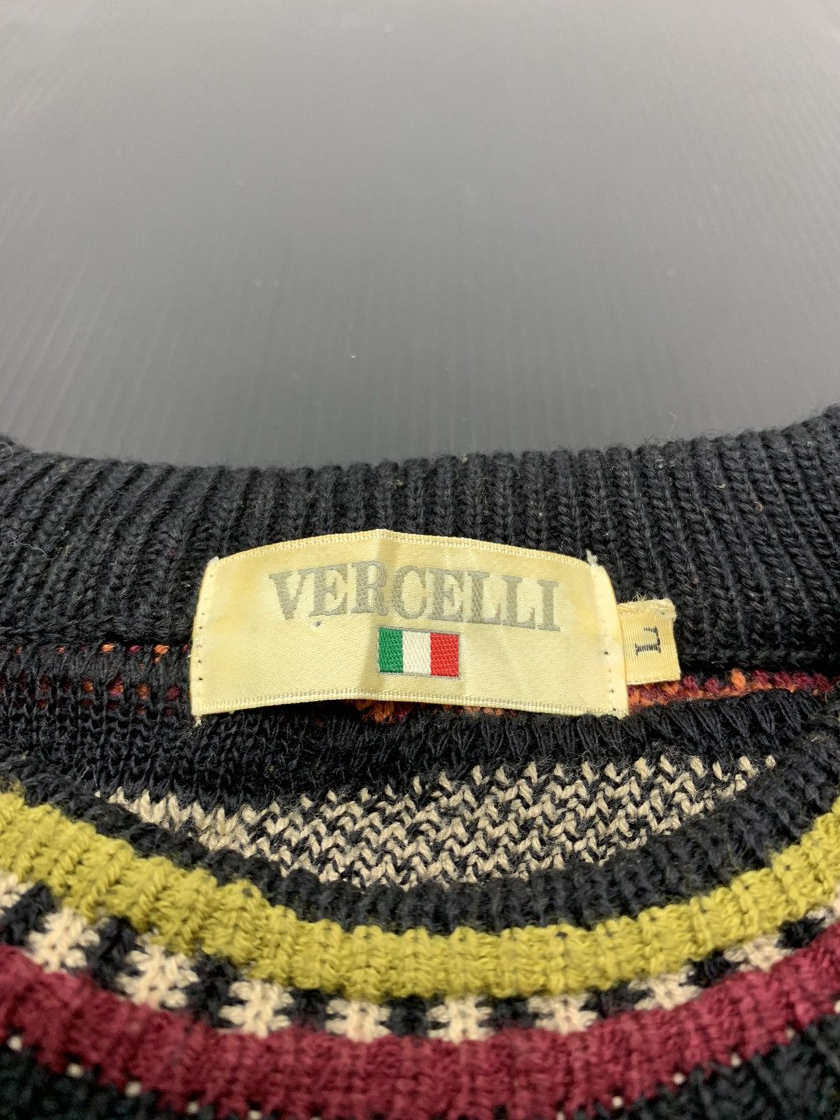 Japanese Brand Vintage 90s Vercelli 3D knitwear Sweater Coogi Style Size US L / EU 52-54 / 3 - 5 Thumbnail