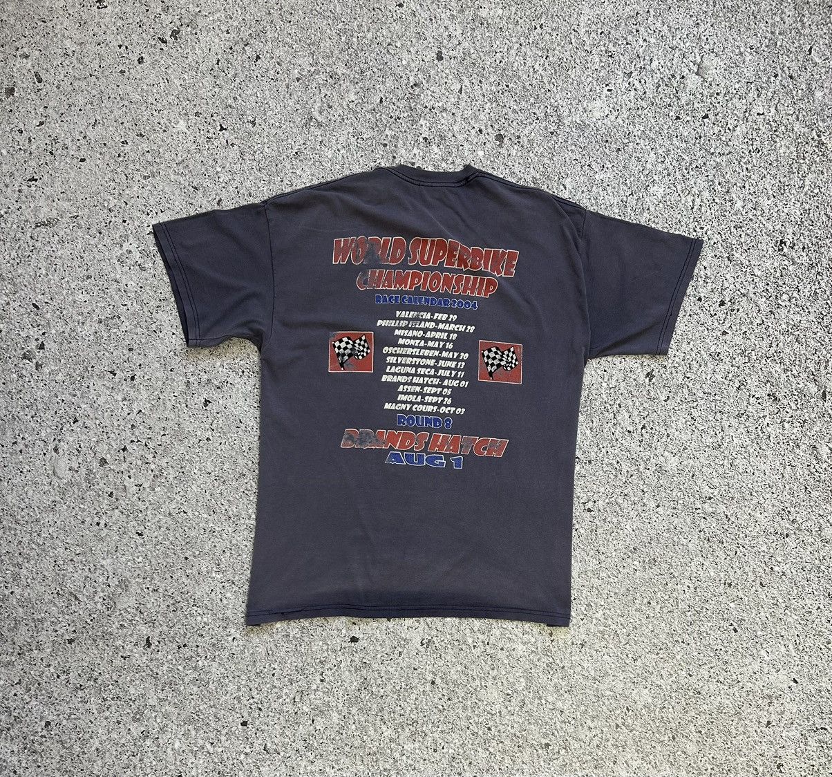 Vintage Vintage Superbike World Championship Race Calendar 2004 Tee Size US XL / EU 56 / 4 - 6 Thumbnail