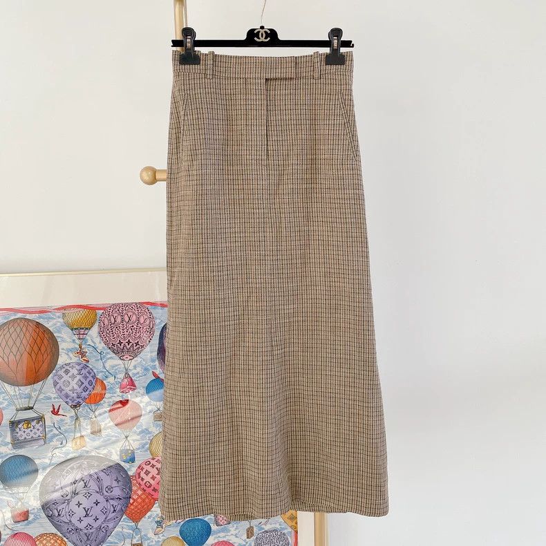 Acne Studios Acne Studios size:34 Agnes embroidered checkered skirt Size 33" - 3 Thumbnail