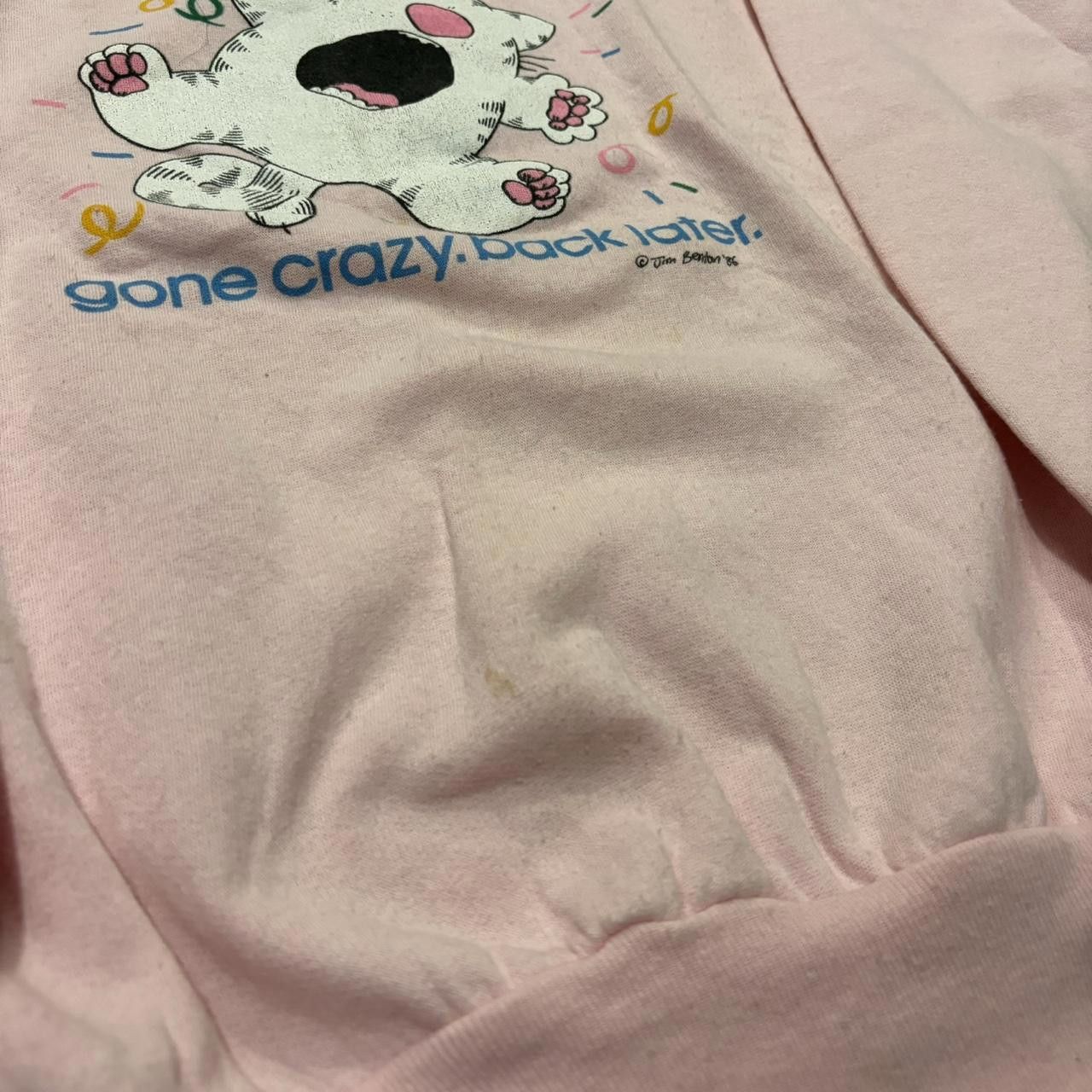 Designer Vintage Gone Crazy Back Later Jim Benton Crewneck Sweatshirt Size US M / EU 48-50 / 2 - 4 Thumbnail