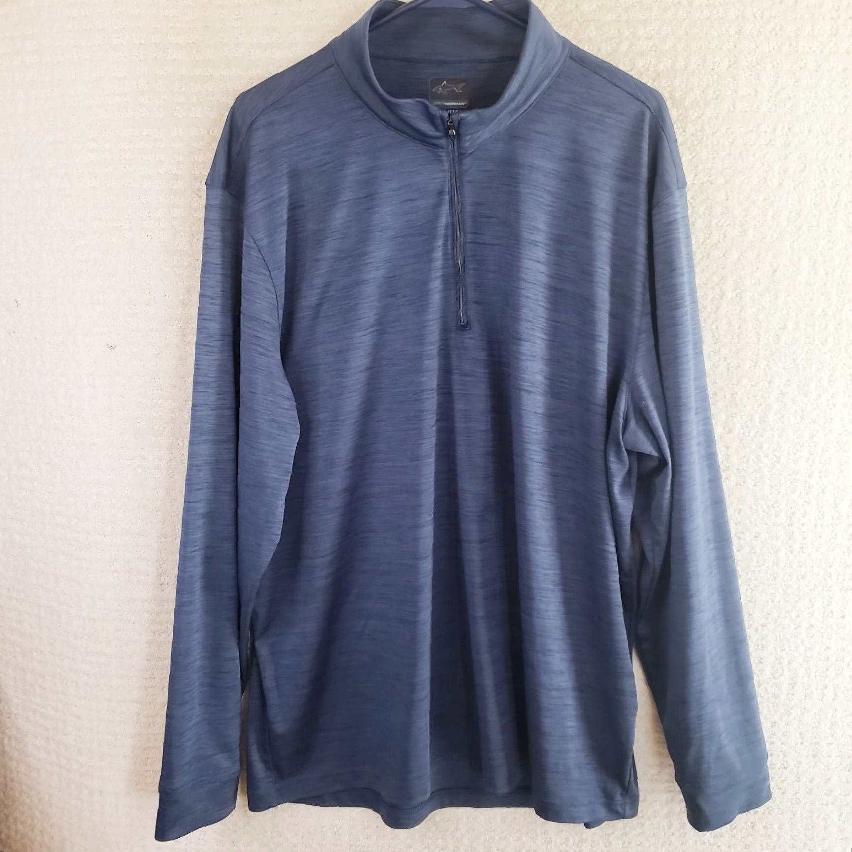 Vintage Greg Norman 1/4 Zip Pullover Blue Heather Long Sleeve Men's XXL Performance Activewear Pullover Zip Size US XXL / EU 58 / 5 - 2 Thumbnail