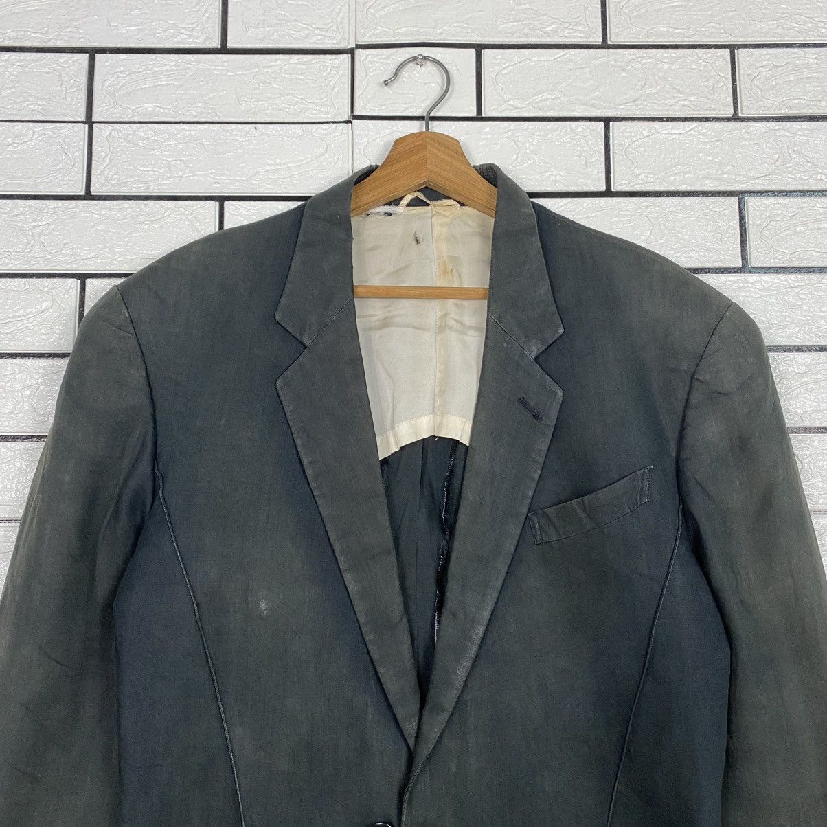 Thierry Mugler 🔥DISTRESSED RUNWAY STYLE JACKET DOUBLE BREAST THIERRY MUGLER Size US S / EU 44-46 / 1 - 3 Thumbnail