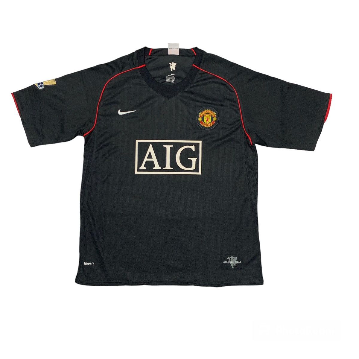 image of Vintage Soccer Jersey Manchester United 2007 in Black, Men's (Size XL)