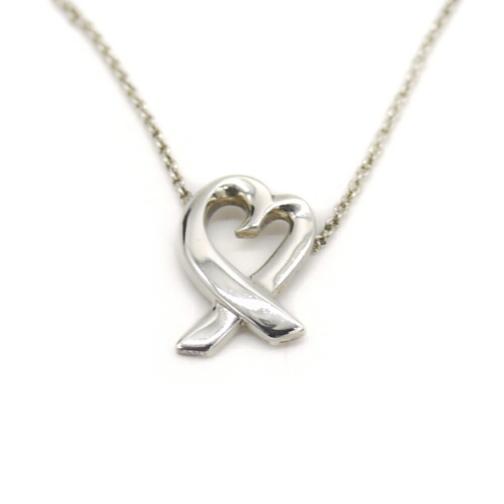 Tiffany & Co. TIFFANY & Co. Tiffany Paloma Picasso Loving Heart Necklace Silver 925 Azuki Chain Size ONE SIZE - 1 Thumbnail