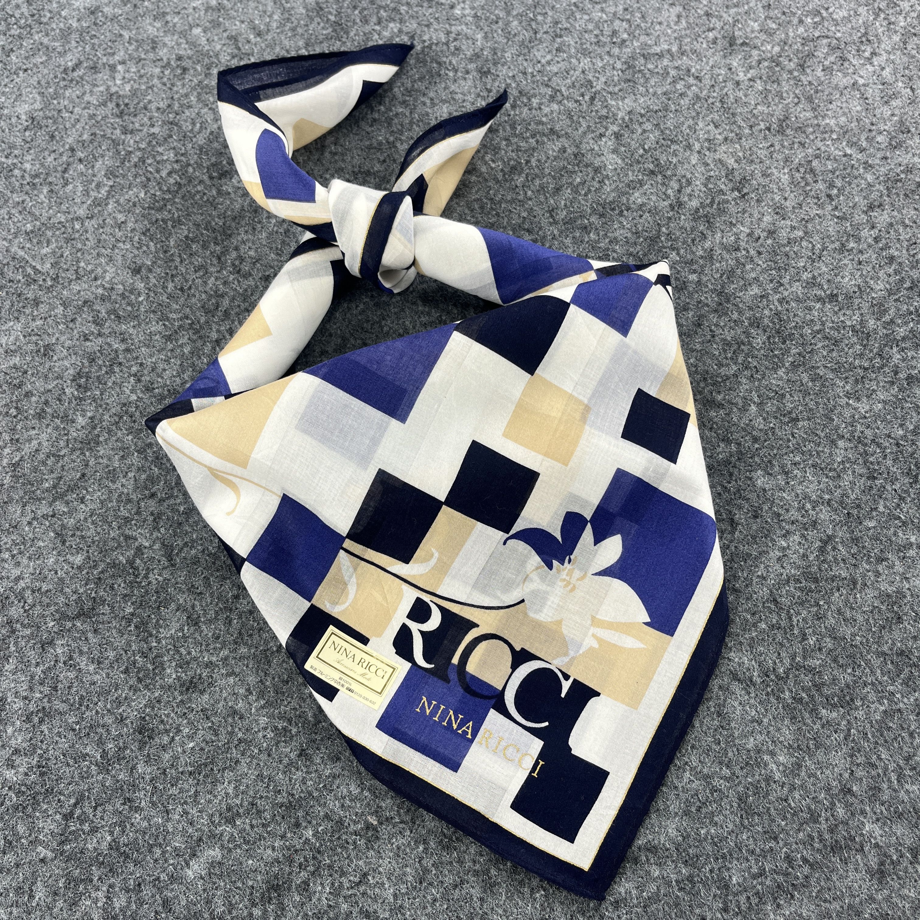 Vintage Nina Ricci Handkerchief / Bandana / Neckerchief B042 Size ONE SIZE - 10 Thumbnail