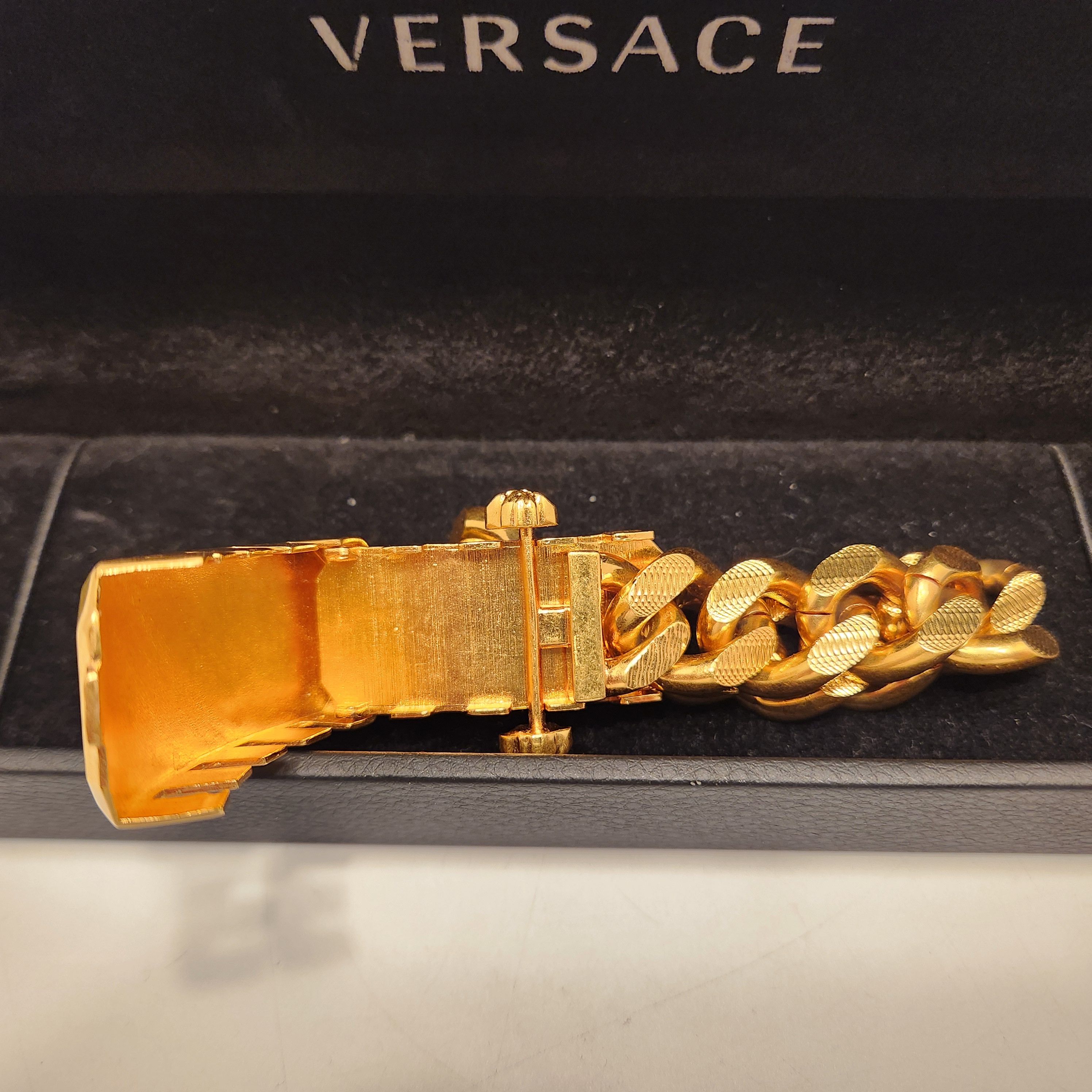 Versace Versace Gold Plated Medusa Chain Gold Medusa Bracelet Size ONE SIZE - 6 Thumbnail