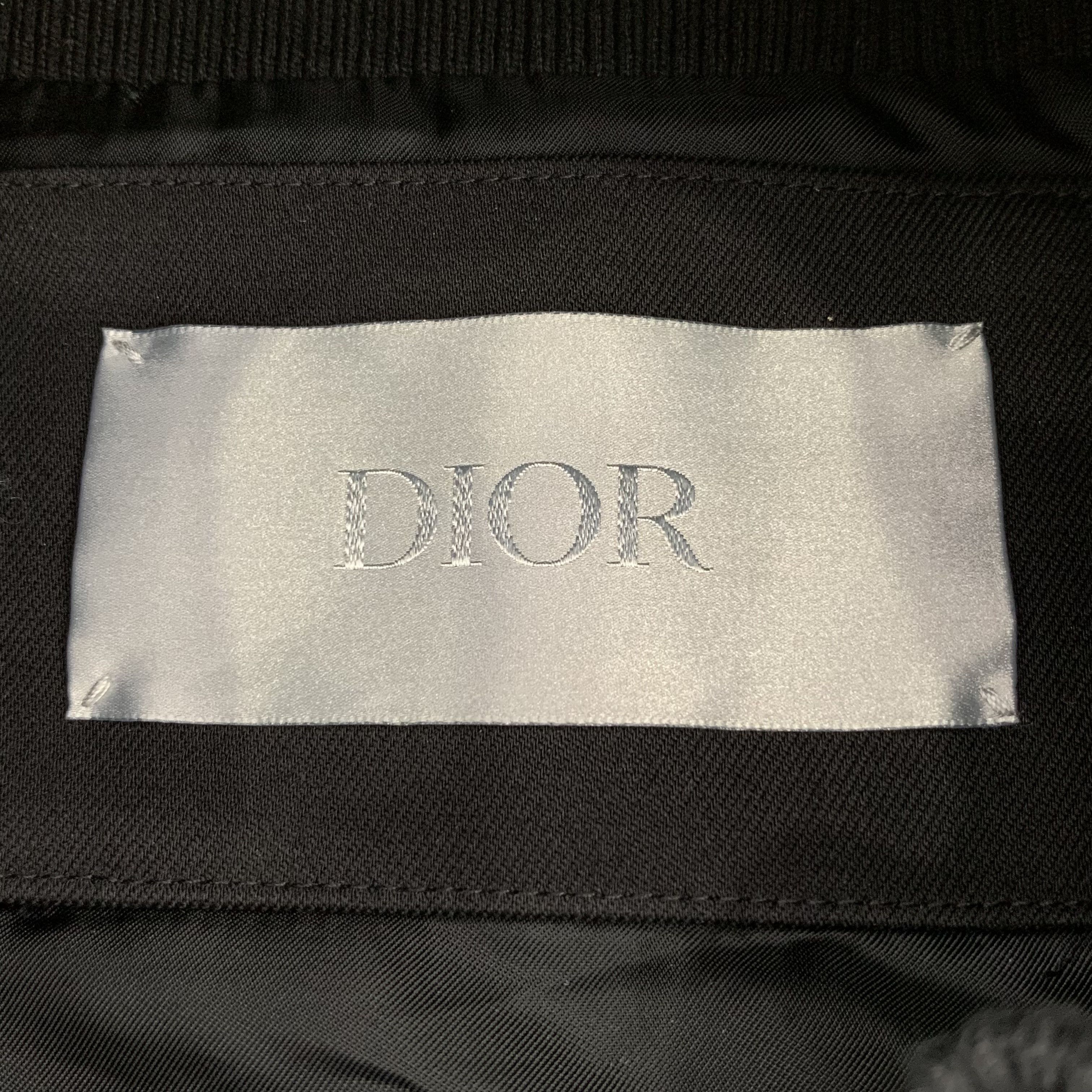 Dior Dior Black Embroidered Logo Cotton Turtleneck Sweatshirt M Size US M / EU 48-50 / 2 - 2 Thumbnail