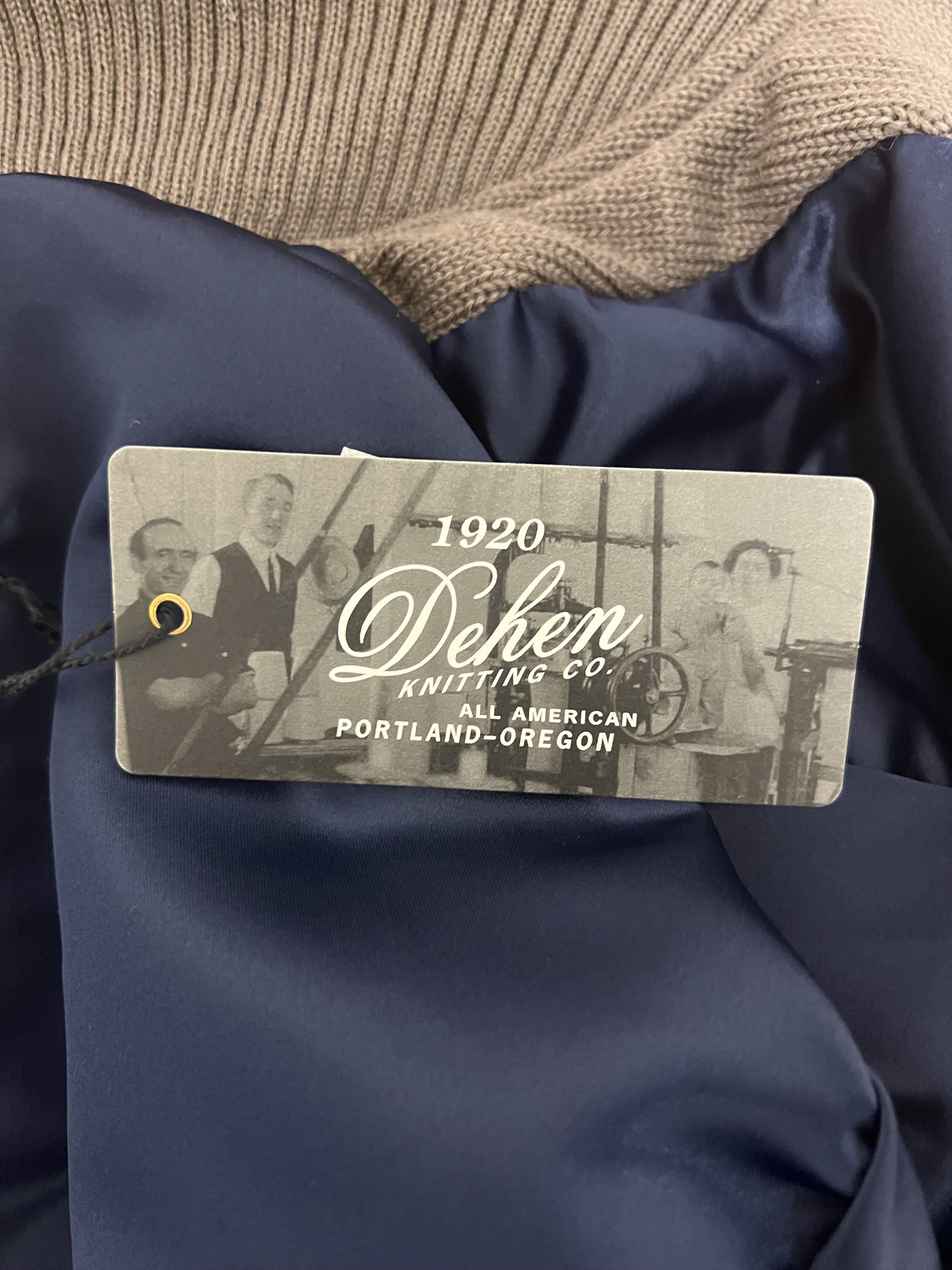Dehen 1920 💚 Dehen 1920 Knit Club Jacket Smoke Medium NEW Size US M / EU 48-50 / 2 - 14 Thumbnail