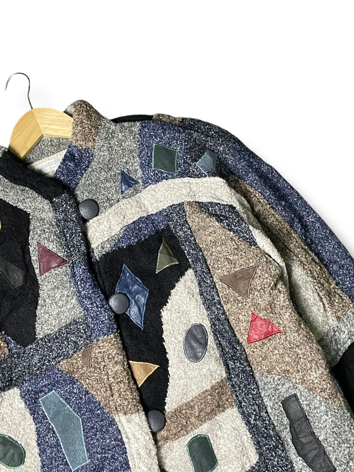Japanese Brand × Vintage KARINCA Brand Knit-wool Abstract Jacket (73) Size US M / EU 48-50 / 2 - 2 Thumbnail