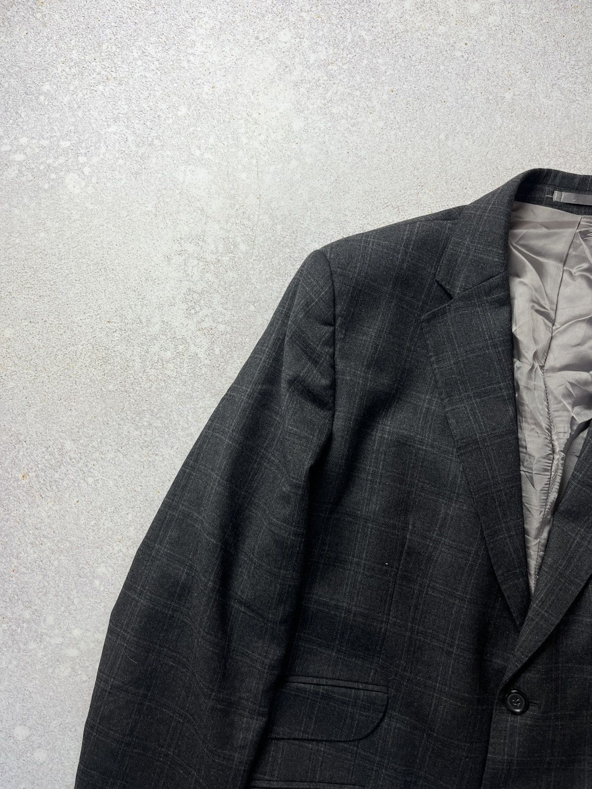 Hackett HACKETT Wool Blazer MW812264 BRUSHED MULTED CHECK Rare Size 42L - 3 Thumbnail