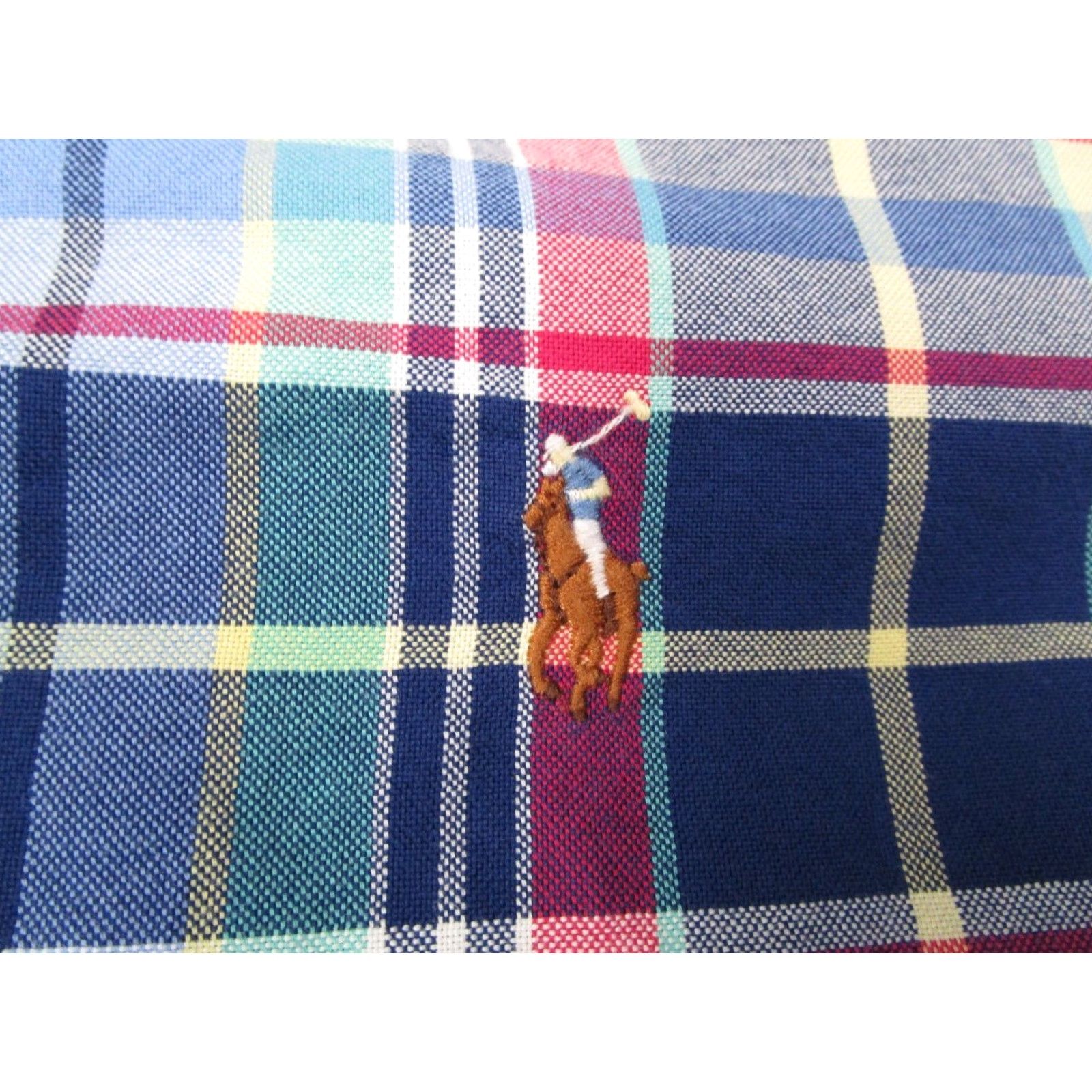 Ralph Lauren VINTAGE Ralph Lauren Shirt Men 2XL Blue Plaid Cotton Long Sleeve Button-Up Casual Size US XXL / EU 58 / 5 - 3 Thumbnail
